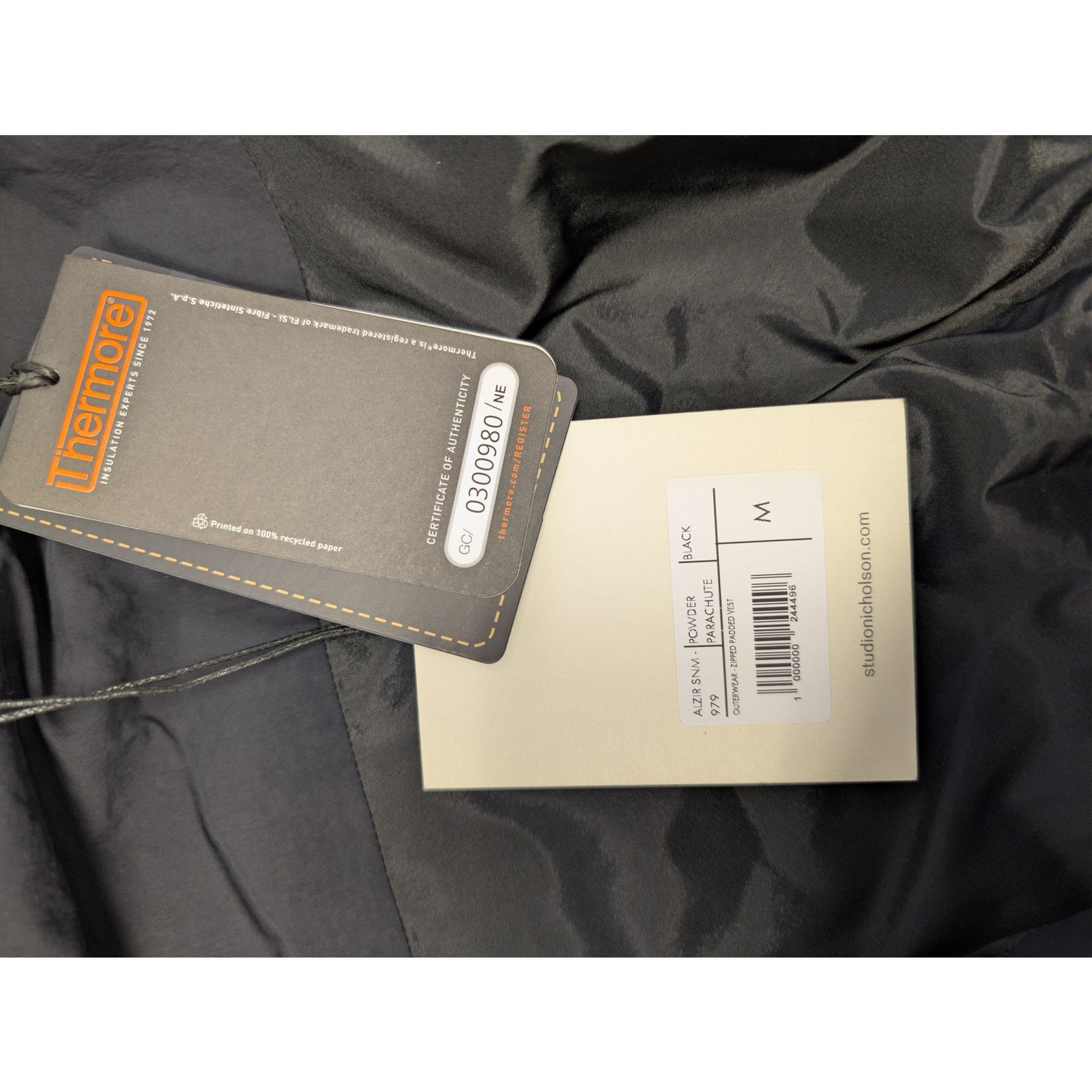 Studio Nicholson o1rshd1 Vest Powder Parachute Gilet in Black Size US M / EU 48-50 / 2 - 21 Thumbnail