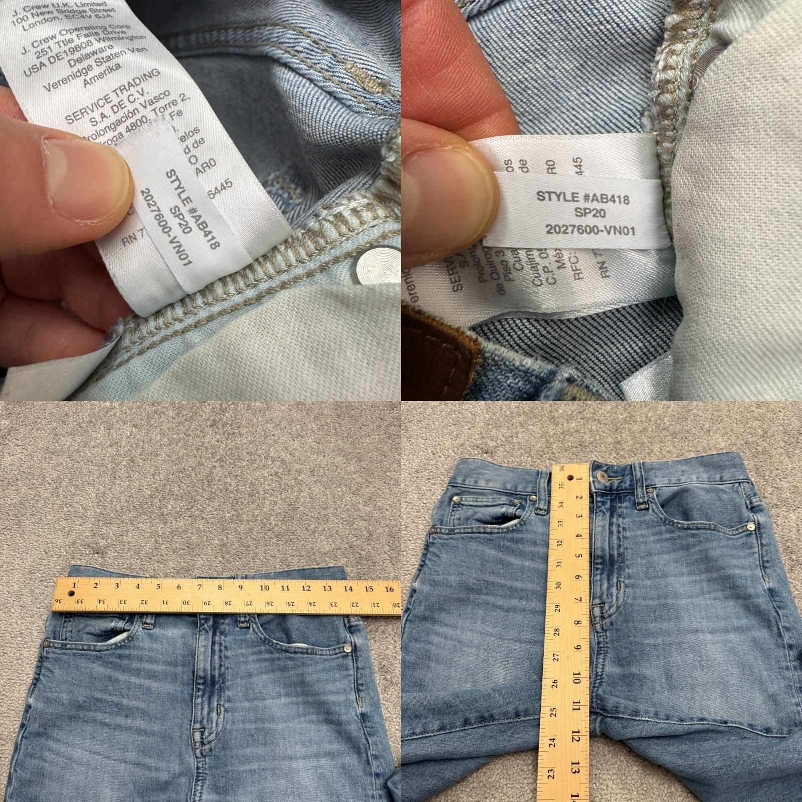J.Crew J.CREW Point Sur Slim Boy Straight High Rise Denim Jeans Womens 24 Blue Raw Hem Size 42" / US 20 - 9 Thumbnail