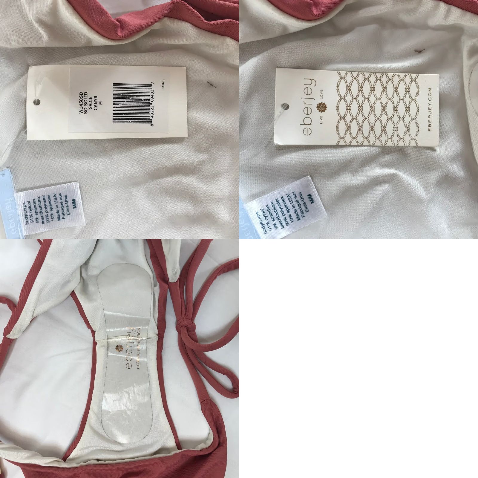 Eberjey VINTAGE: Eberjey Sadie Side Tie Bikini Bottom Canyon Rose Pink Gold Hardware M Size 32" / US 10 / IT 46 - 8 Thumbnail