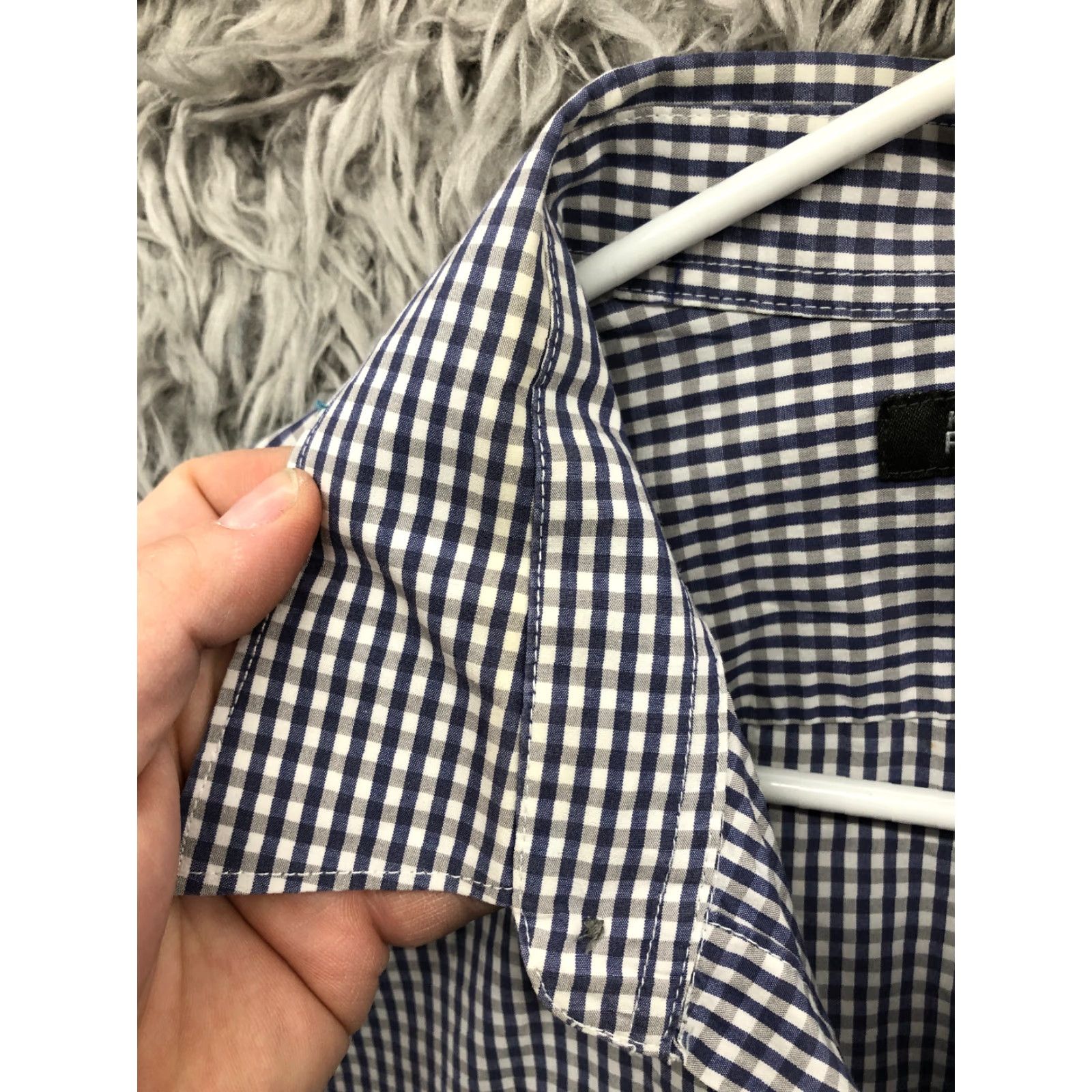 Kenneth Cole Kenneth Cole Shirt L Mens Blue Striped Long Sleeve Spread Collar Shirt Size US L / EU 52-54 / 3 - 7 Thumbnail