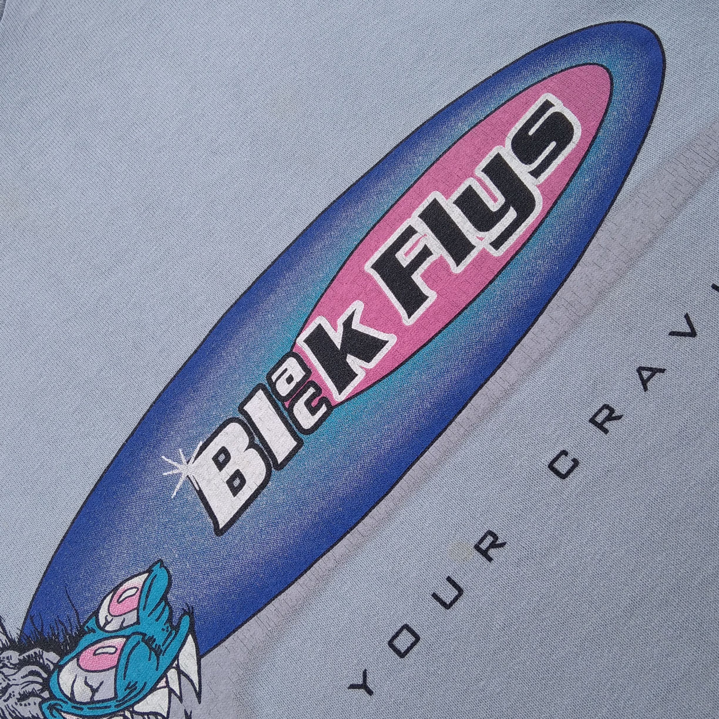 Hook-Ups Vintage 90s BLACK FLYS T-Shirt Size US M / EU 48-50 / 2 - 3 Thumbnail