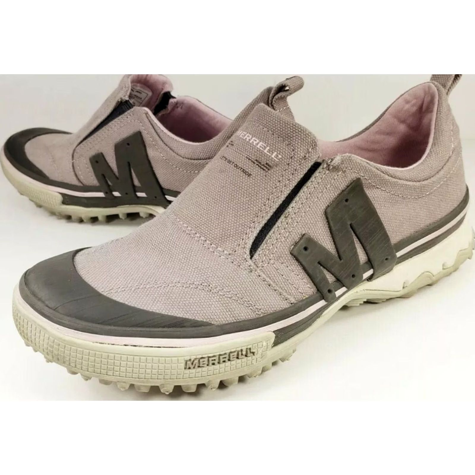 Merrell Merrell Opal Moc Gray Slip-on Sneaker Womens Size 7M Canvas Walking and Trail J75582 Size US 7 / IT 37 - 5 Thumbnail