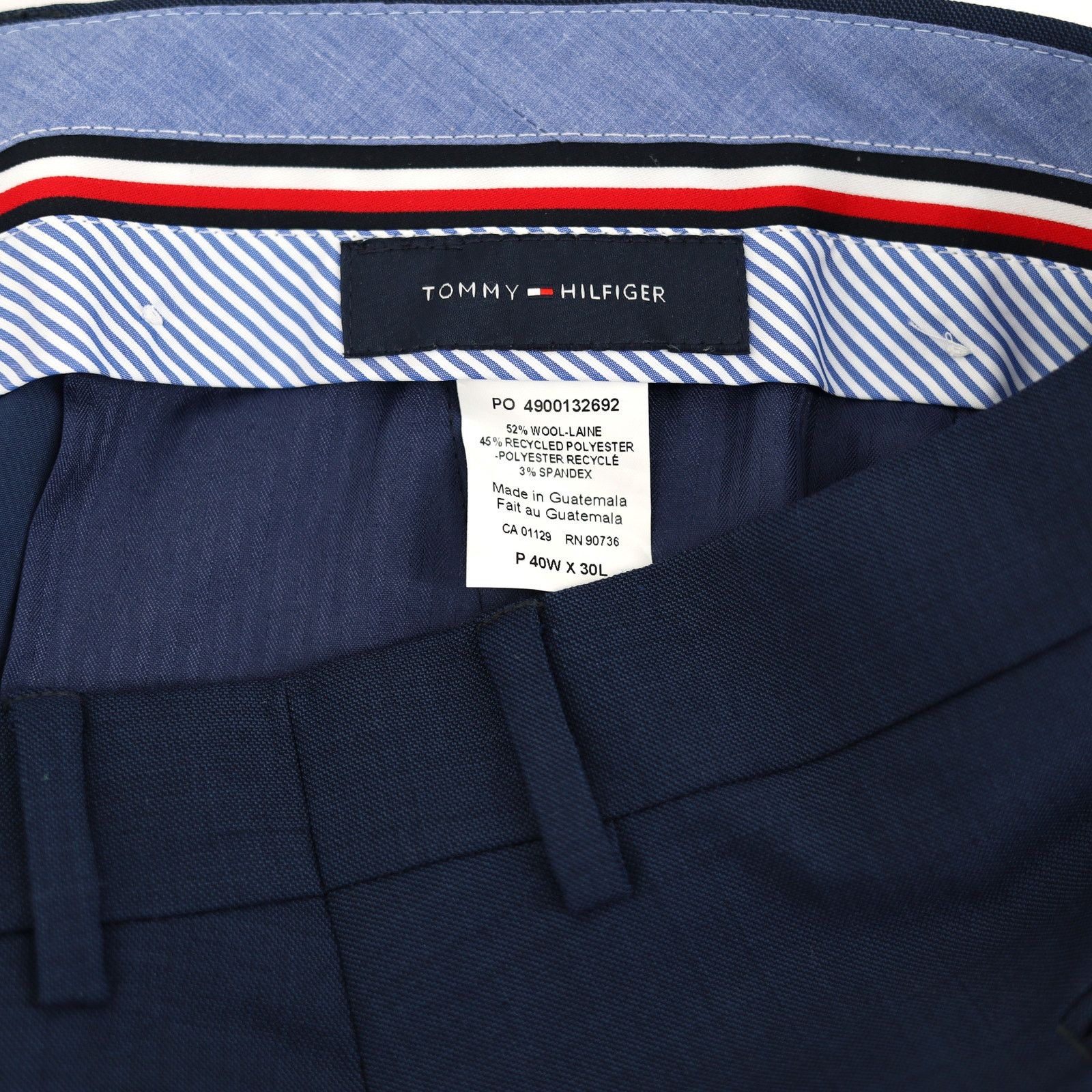 Tommy Hilfiger Tommy Hilfiger Men's Blue Wool TH-Flex Suit Pants Size 40x30 Size US 40 / EU 56 - 7 Thumbnail