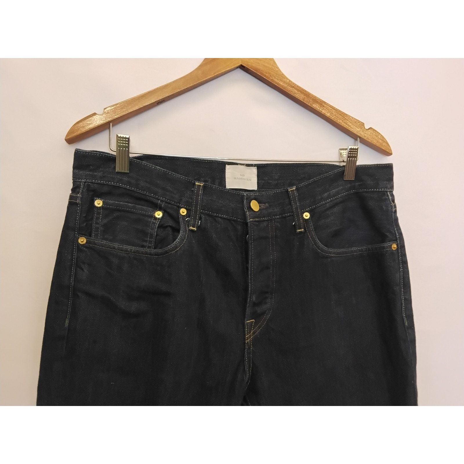 Sid Mashburn Sid Mashburn Men's Jeans Size 35x32 Dark Wash Button Fly USA Size US 35 - 3 Thumbnail
