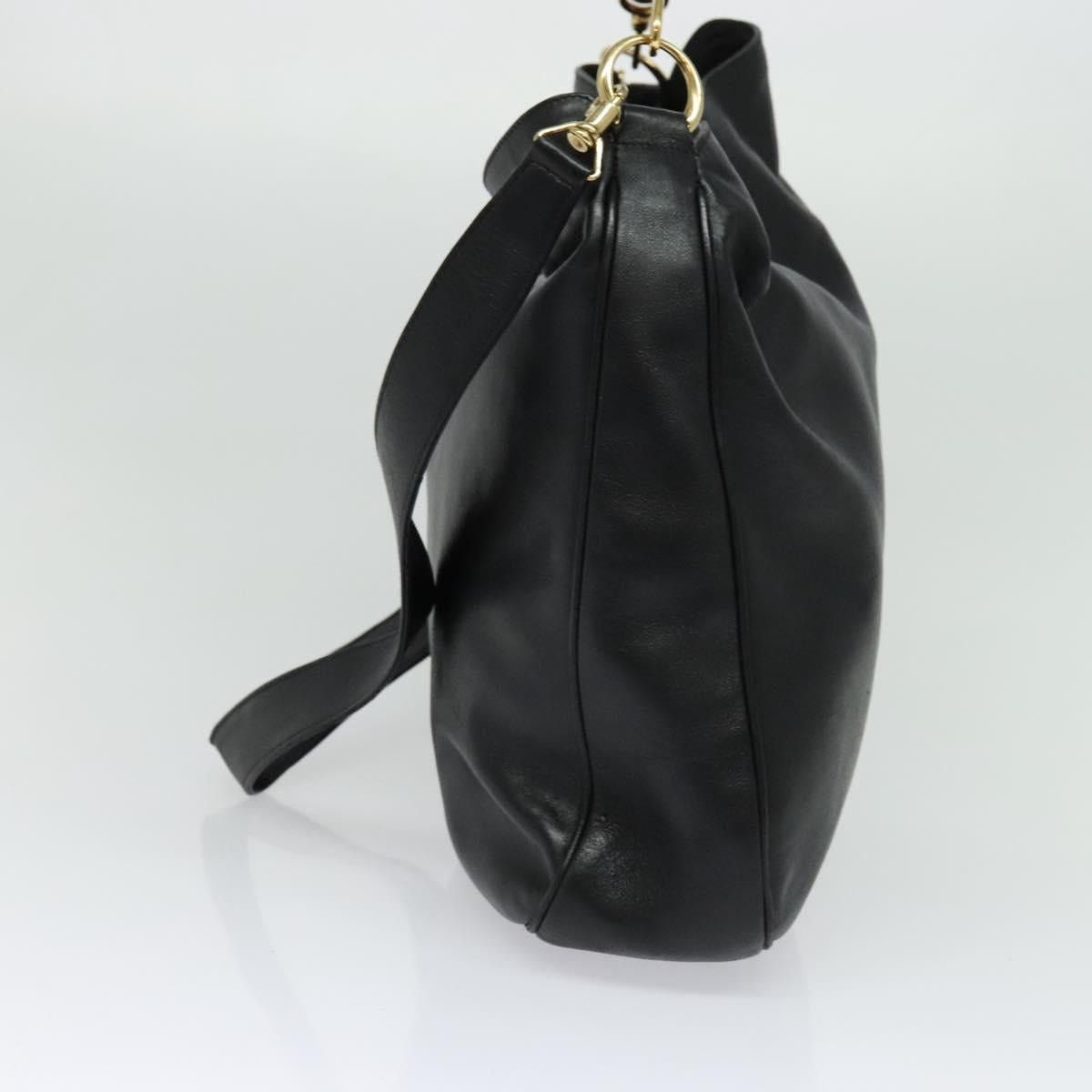 Gucci GUCCI Bamboo Handbag Leather Black Gold 001 2123 001 2123 Size ONE SIZE - 5 Thumbnail