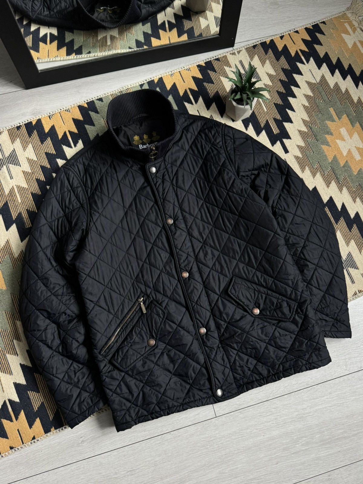Barbour Vintage Barbour Chelsea Rib Neck Quilted Jacket Size US M / EU 48-50 / 2 - 2 Thumbnail