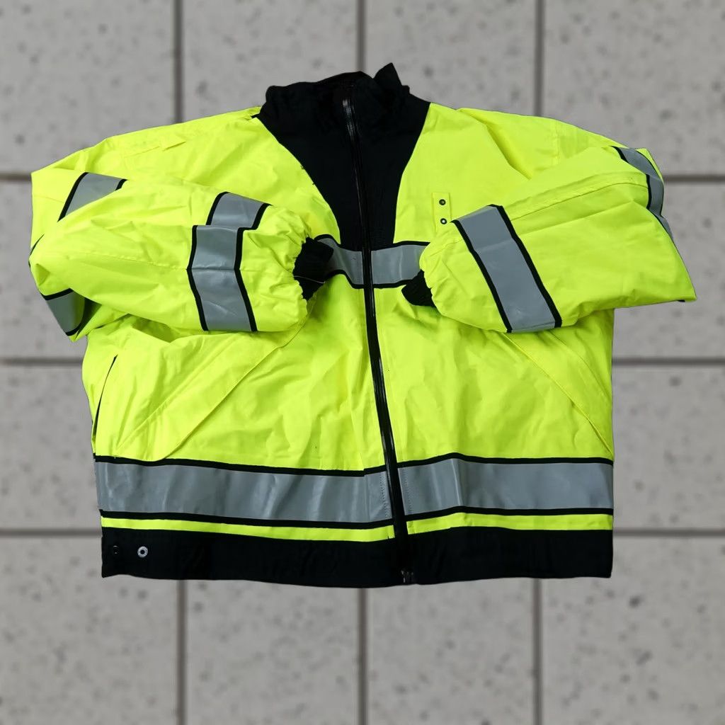 Vintage NEW Spiewak Jacket Mens 2XL Blue Yellow Hi Vis Reversible Full Zip Bomber Coat Size US XXL / EU 58 / 5 - 1 Thumbnail