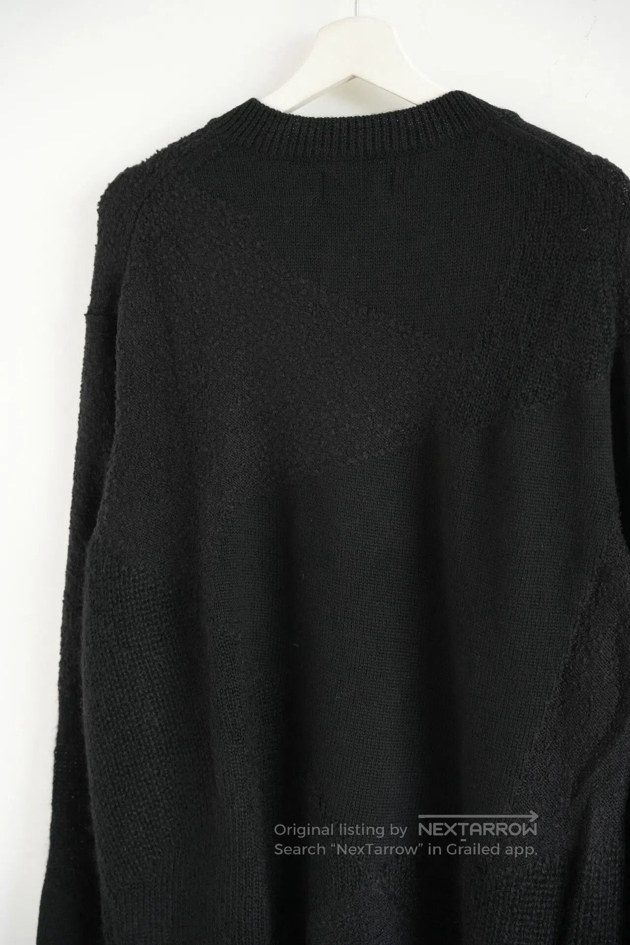 Yohji Yamamoto black oversized textured sweater. Size US L / EU 52-54 / 3 - 6 Thumbnail