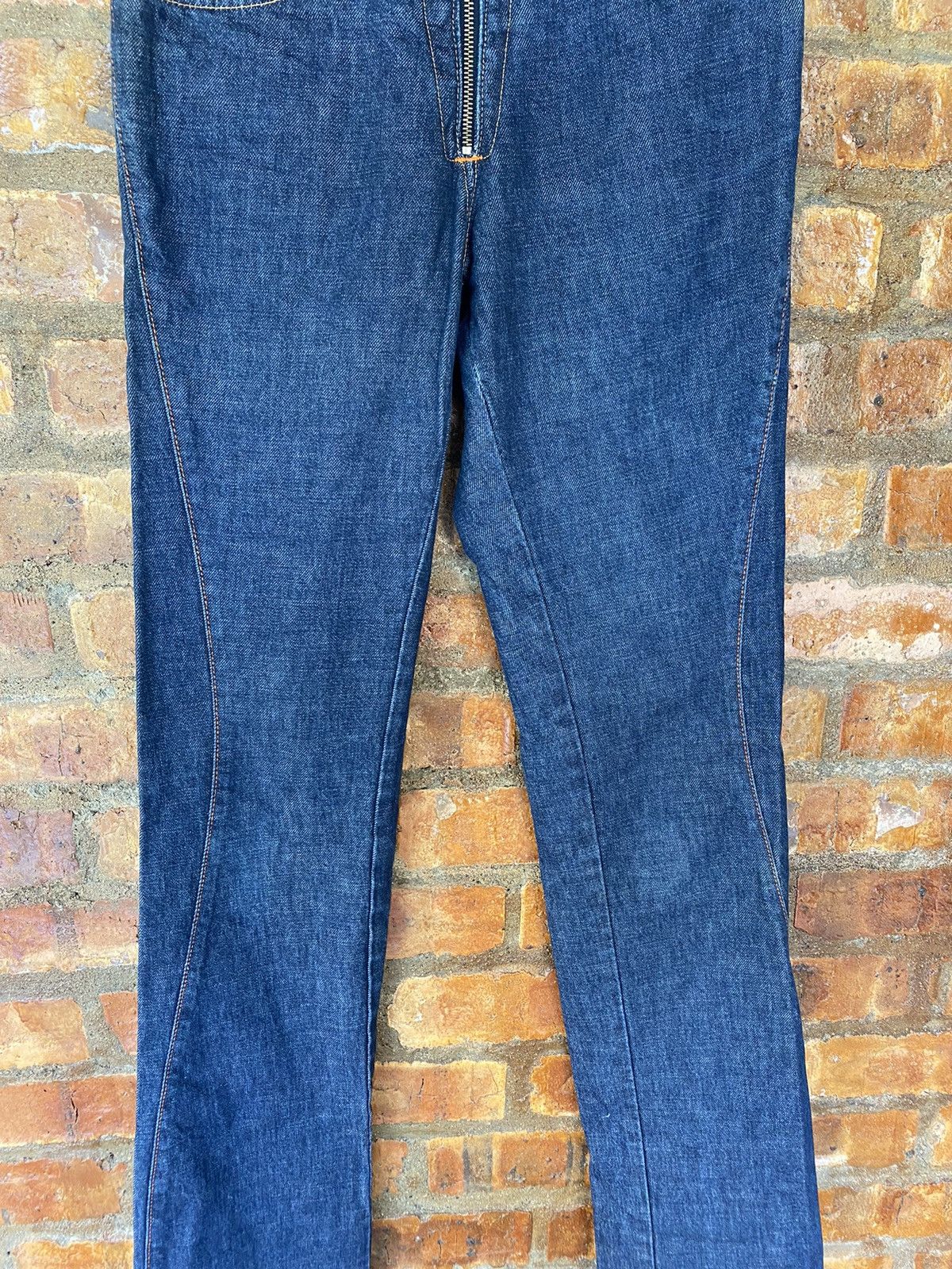 Walter Van Beirendonck Vtg W&Lt center Zipper Curve stitch denim Size 28" / US 6 / IT 42 - 5 Thumbnail