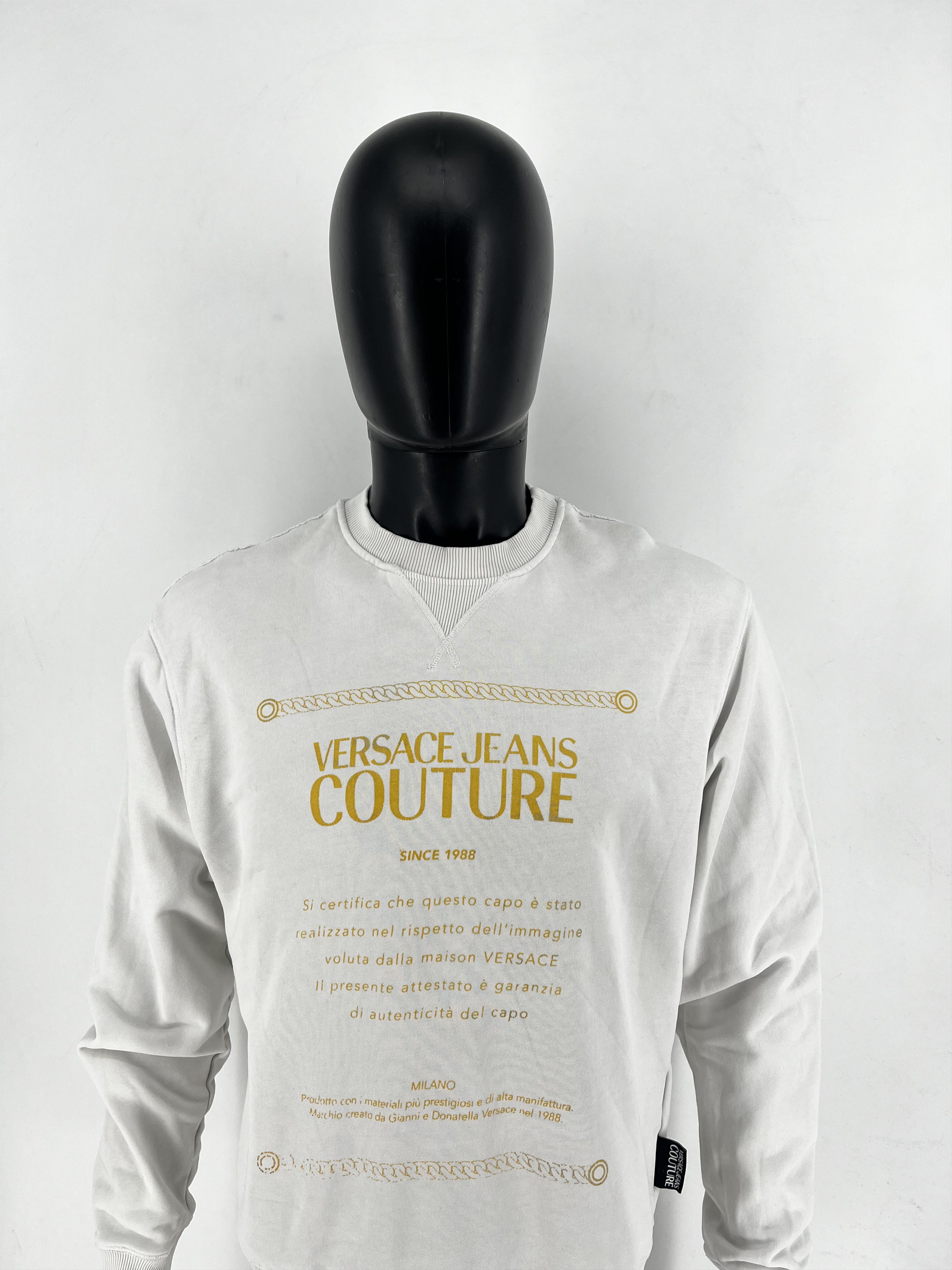 Versace Versace Jeans Couture Men's White Gold Logo Hooded Size US S / EU 44-46 / 1 - 5 Thumbnail