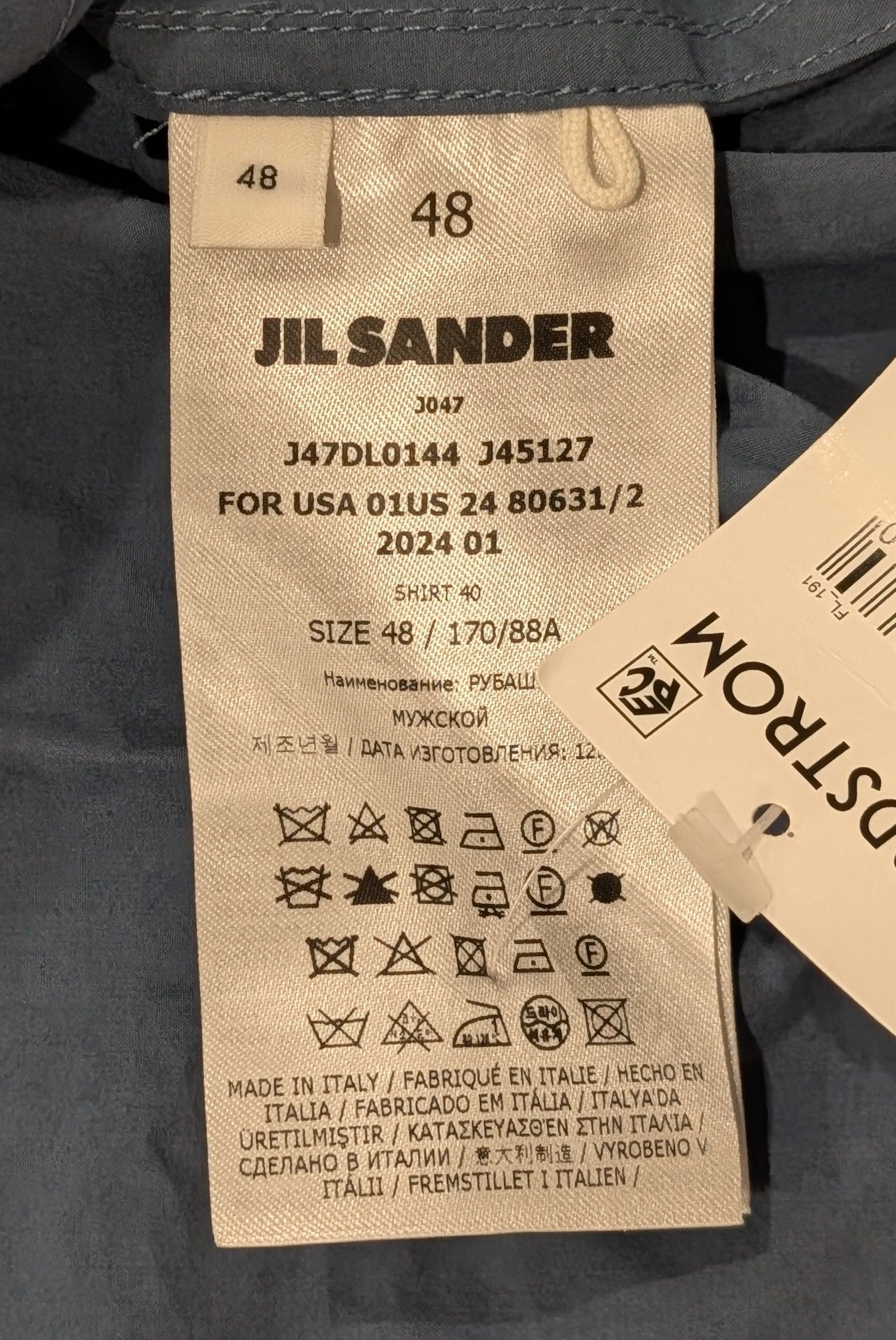 Jil Sander JIL SANDER Oversized Button Up Shirt French Blue 48 US 38 Size US M / EU 48-50 / 2 - 7 Thumbnail