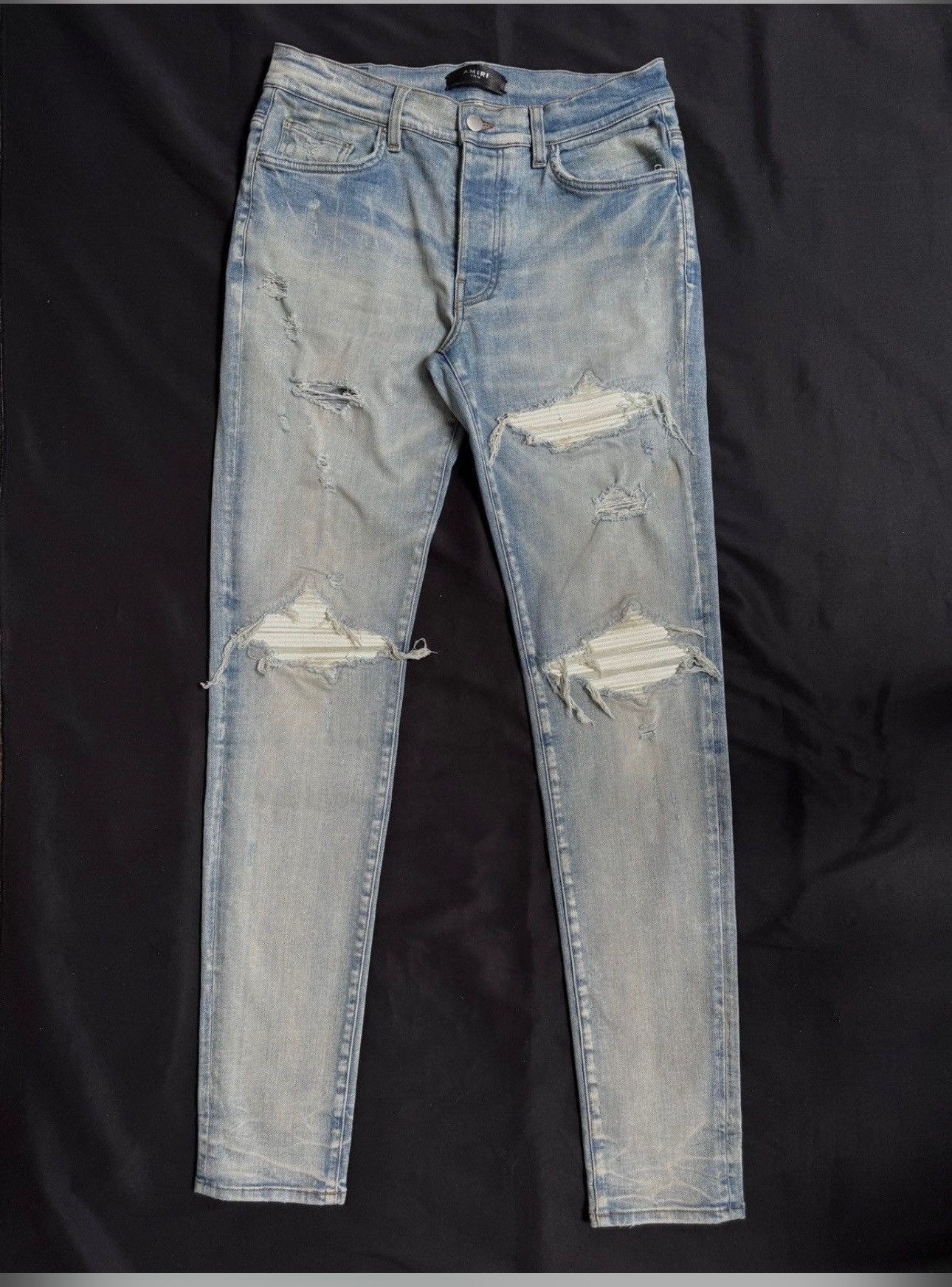 Amiri AMIRI MX1 Light Wash White Patch Size US 33 - 1 Thumbnail