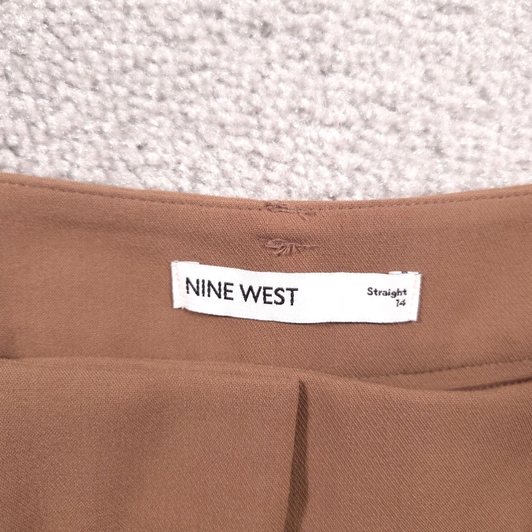 Nine West Nine West Pants Womens 14 Tan Straight Leg Dress Trousers Slacks Stretch Work Size 36" / US 14 / IT 50 - 5 Thumbnail