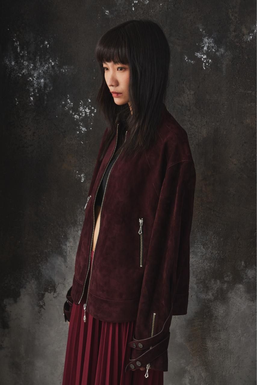 ROCKSTEADY ROCKSTEADY Burgundy Suede Zip-Up Jacket Size US M / EU 48-50 / 2 - 2 Thumbnail