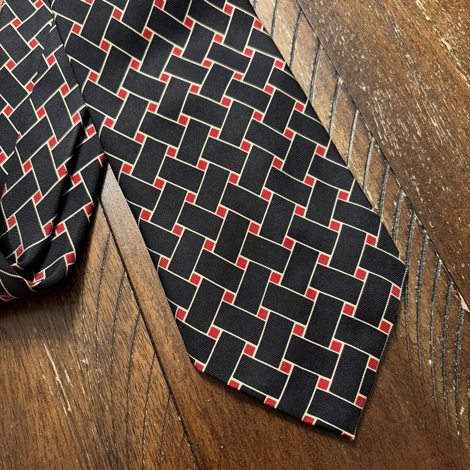 Polo Ralph Lauren Vtg Polo Ralph Lauren Abstract 100% Silk Tie Made By Hand Size ONE SIZE - 2 Thumbnail