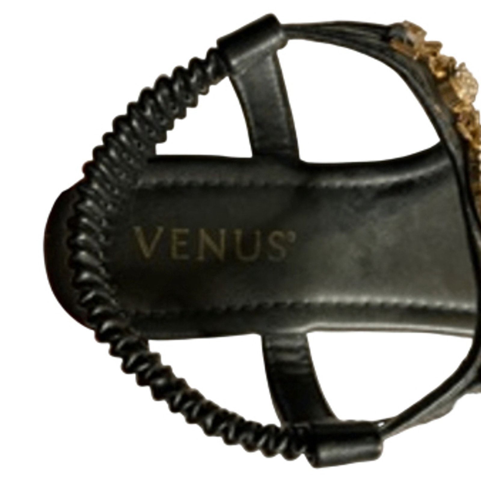 Venus Venus Black Beaded Embellished Sandals Women’s 8.5 Size US 8.5 / IT 38.5 - 8 Thumbnail