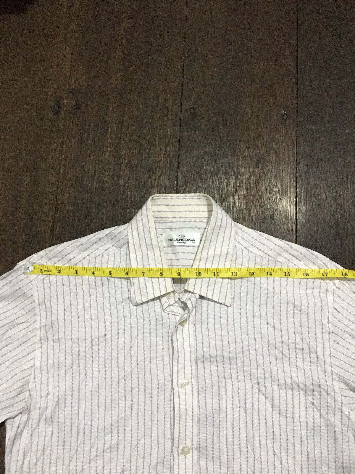 Balenciaga BALENCIAGA STRIPED SHIRT BUTTON UPS Size US M / EU 48-50 / 2 - 13 Thumbnail