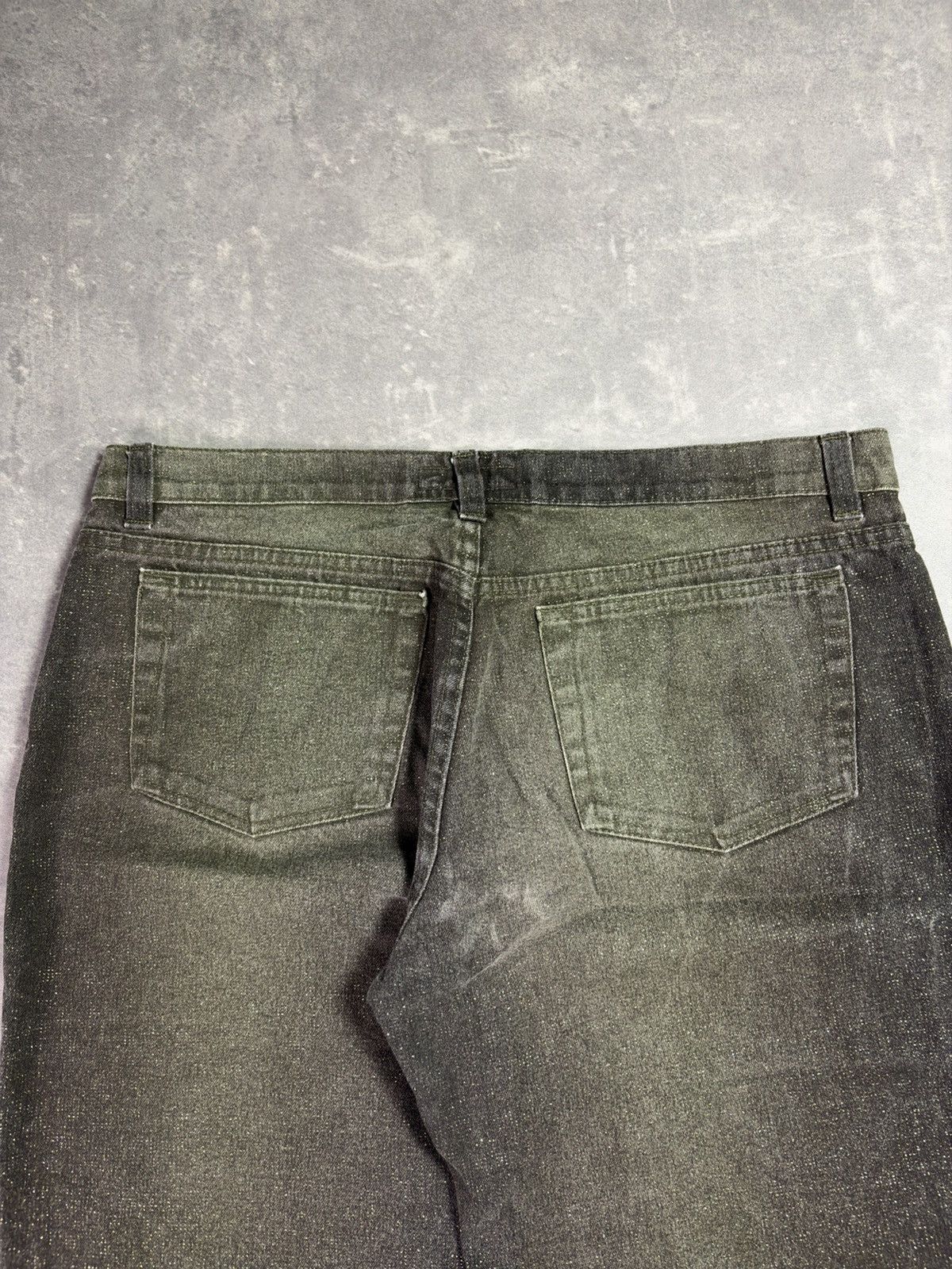 Roberto Cavalli 90s Roberto Cavalli Glitter Faded Wide Leg Denim Jeans XL Size US 34 / EU 50 - 11 Thumbnail