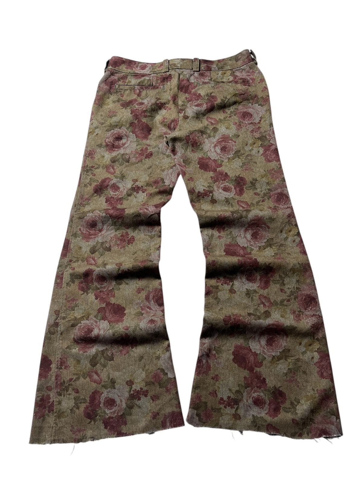 Tornado Mart Tornado Mart Floral Flared Denim Pants Size US 30 / EU 46 - 12 Thumbnail
