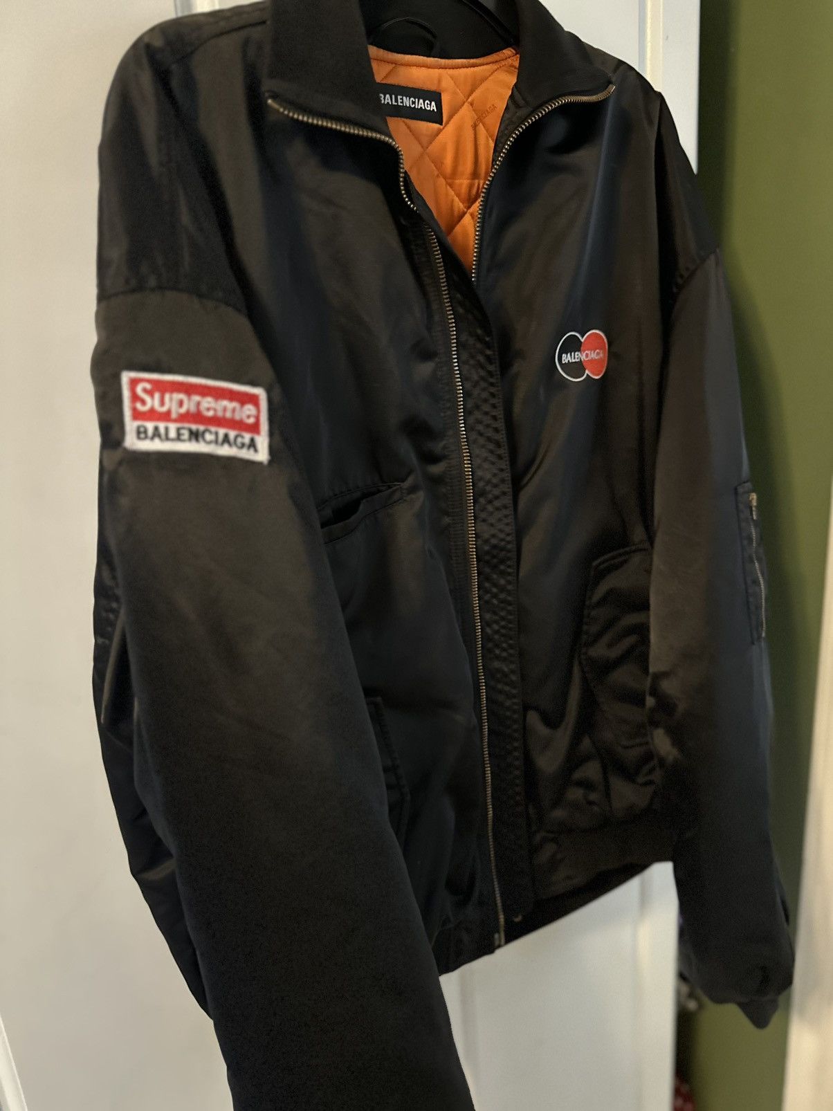 Balenciaga Balenciaga Mens Bomber Jacket with Orange Lining Size US S / EU 44-46 / 1 - 6 Thumbnail