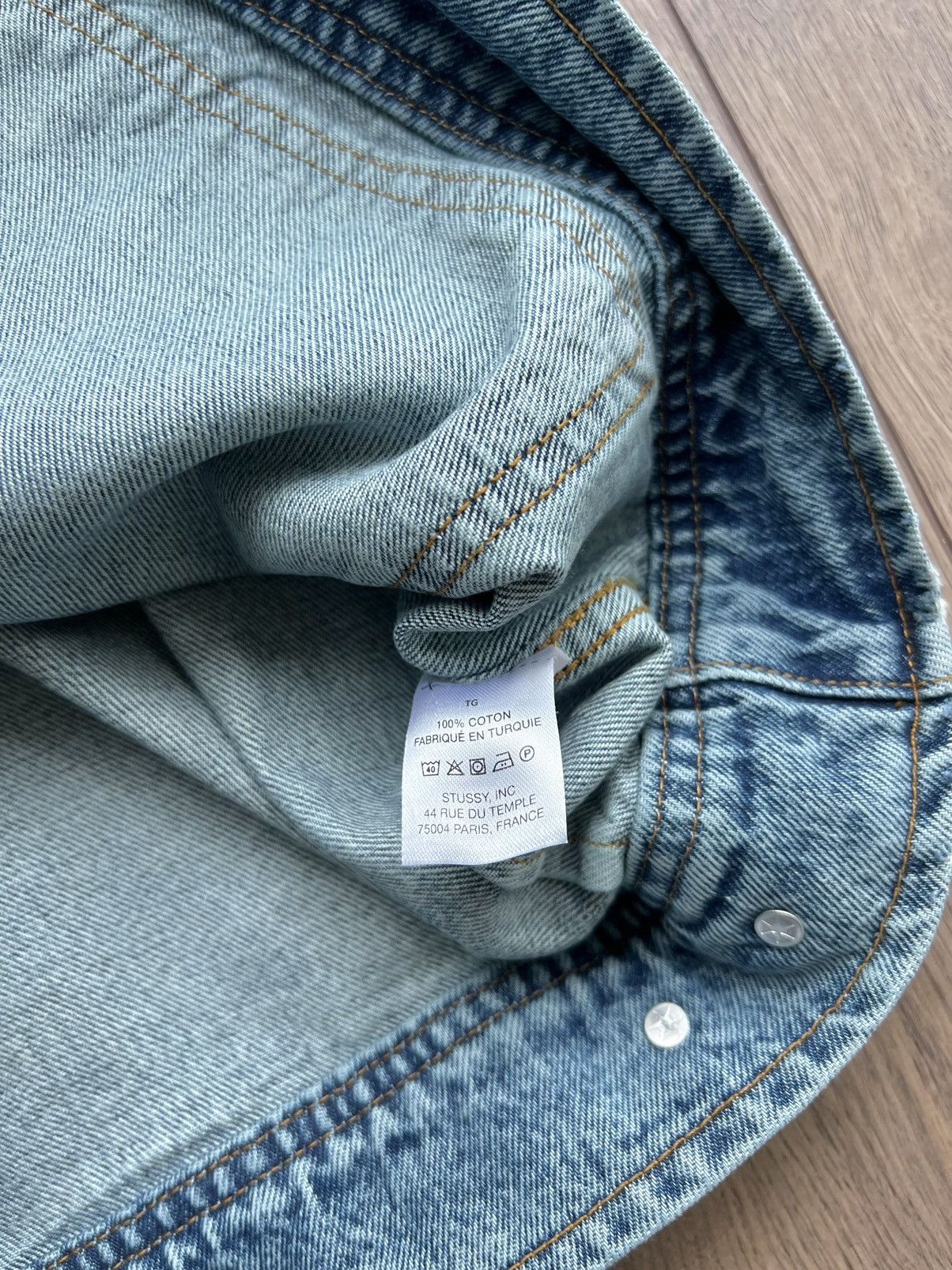 Stussy Stussy FW24 Denim Zip Up Work Jacket “Washed Blue” XL Size US XL / EU 56 / 4 - 8 Thumbnail