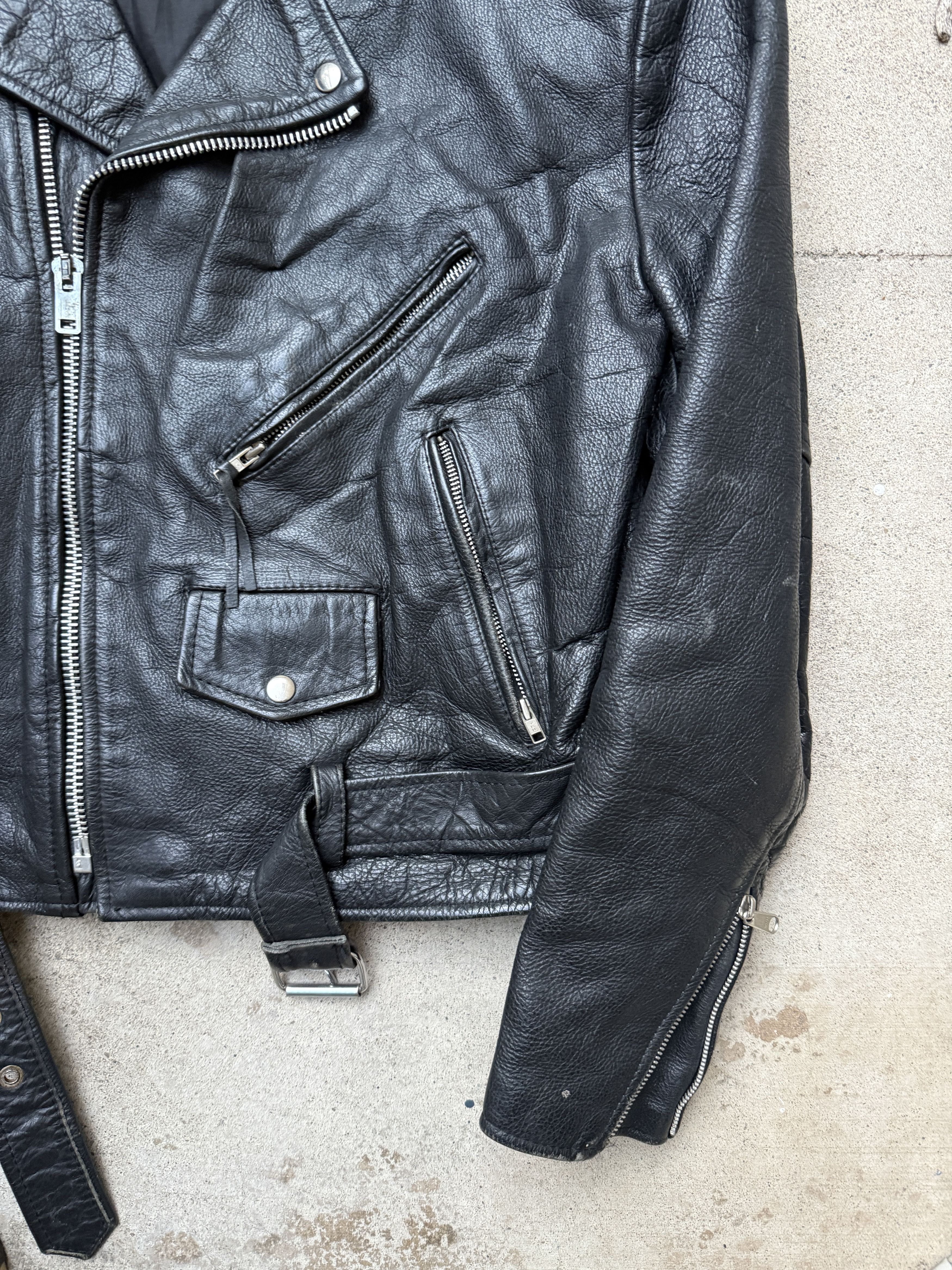 Vintage Wilson’s Leather Jacket vintage black biker rider XXL Size US XXL / EU 58 / 5 - 3 Thumbnail