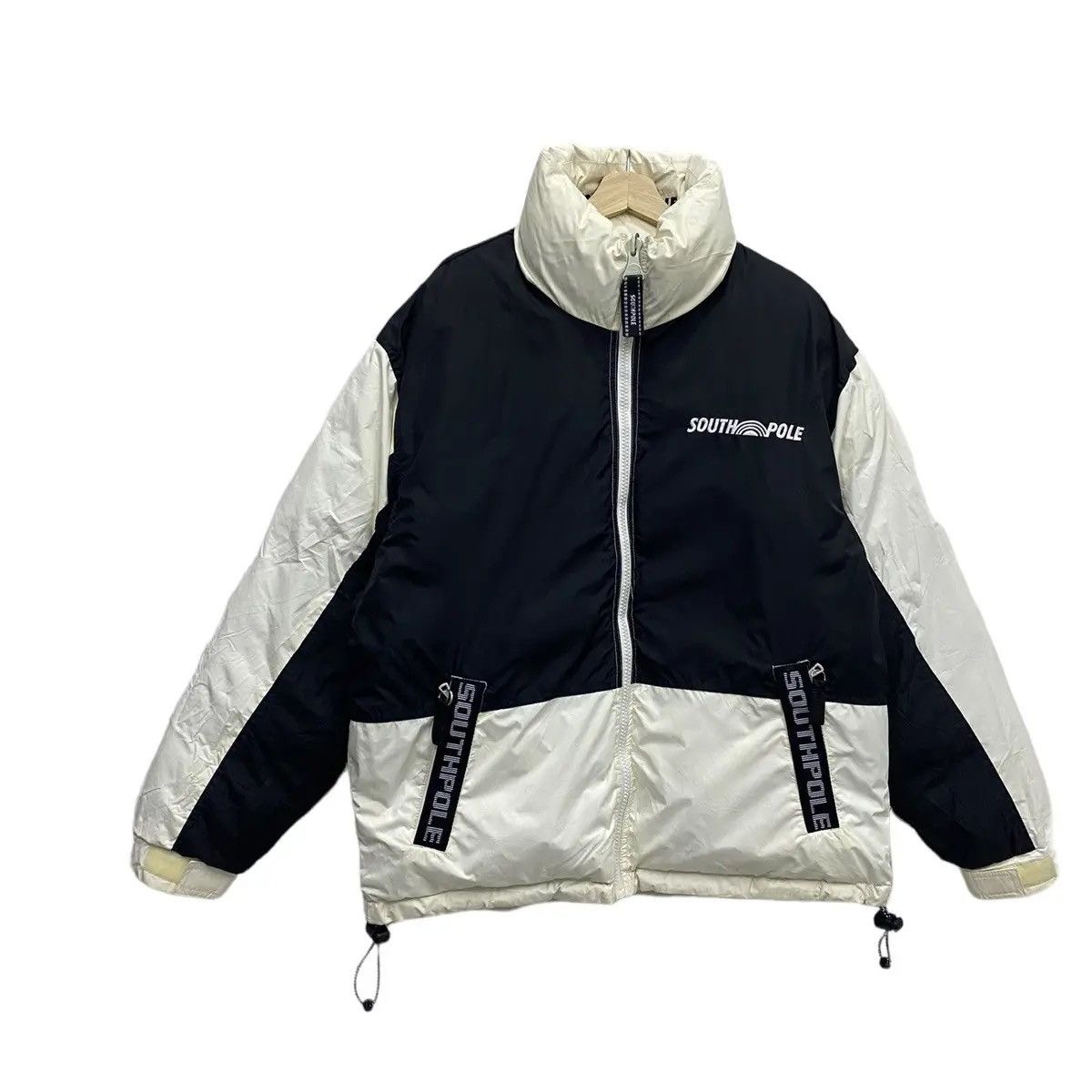 JNCO 🔥SOUTHPOLE PUFFER GOOSE DOWN REVERSIBLE BOMBER JACKET Size US L / EU 52-54 / 3 - 10 Thumbnail