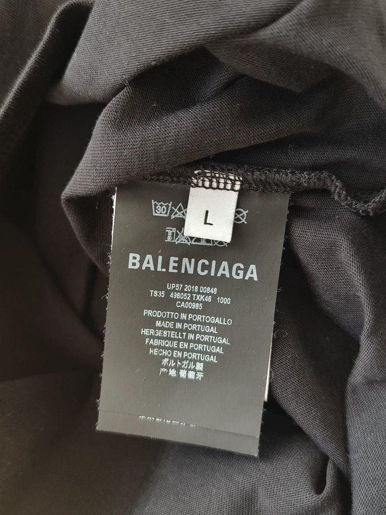 Balenciaga Balenciaga Back label letter logo black short sleeve 2504-N Size US L / EU 52-54 / 3 - 4 Thumbnail