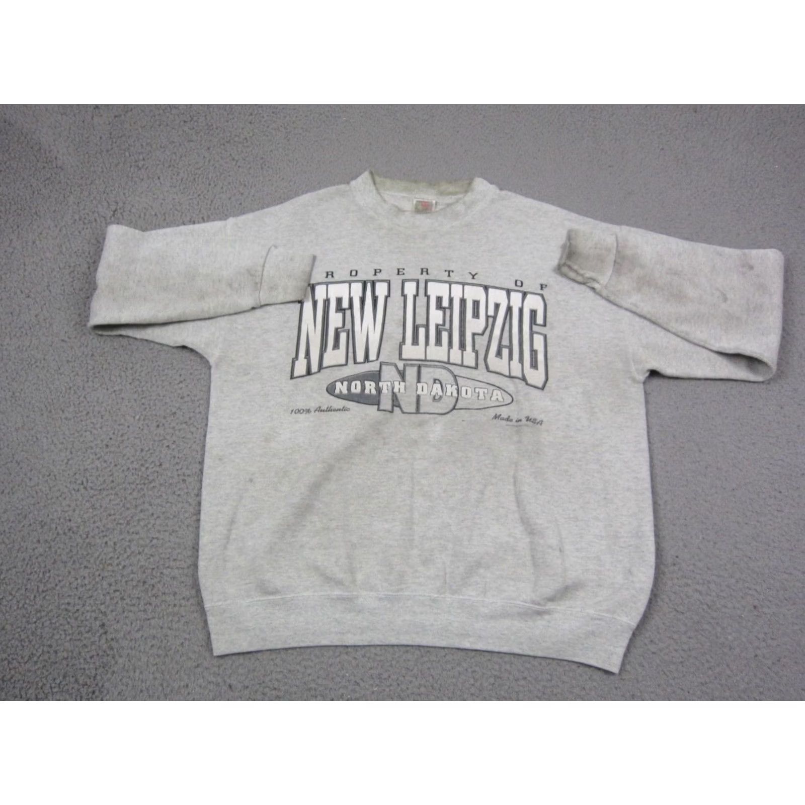 Fruit Of The Loom Vintage Fruit of the Loom Sweatshirt Mens L Gray 90s Cropped? Size US L / EU 52-54 / 3 - 2 Thumbnail