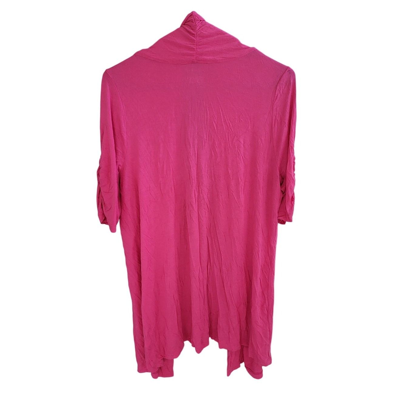Other Lane Bryant Pink Short Sleeve Stretchy Cardigan - 14/16 Size XL / US 12-14 / IT 48-50 - 2 Thumbnail