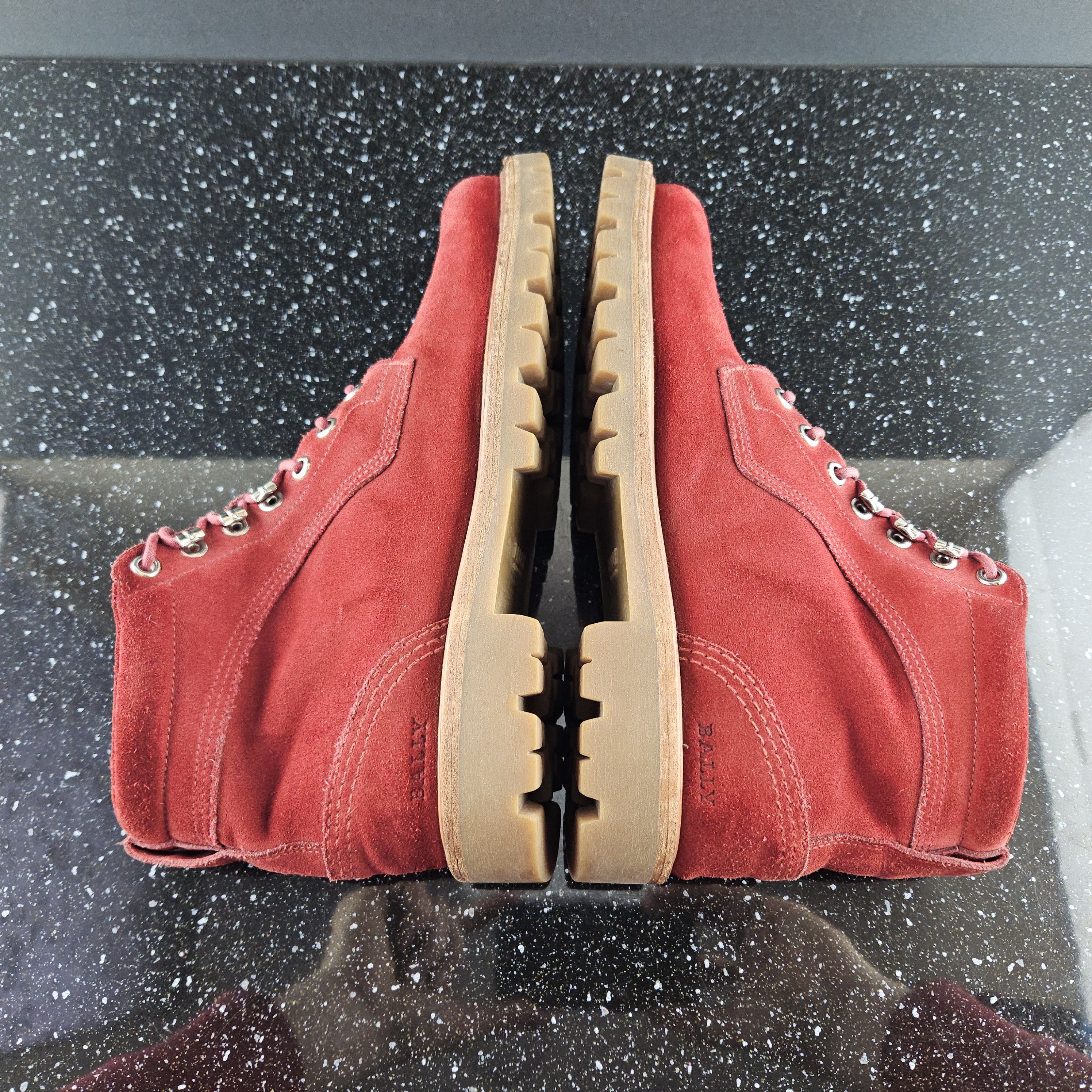 Bally Bally Red Suede Boots Wellys Size US 7.5 / EU 40-41 - 8 Thumbnail
