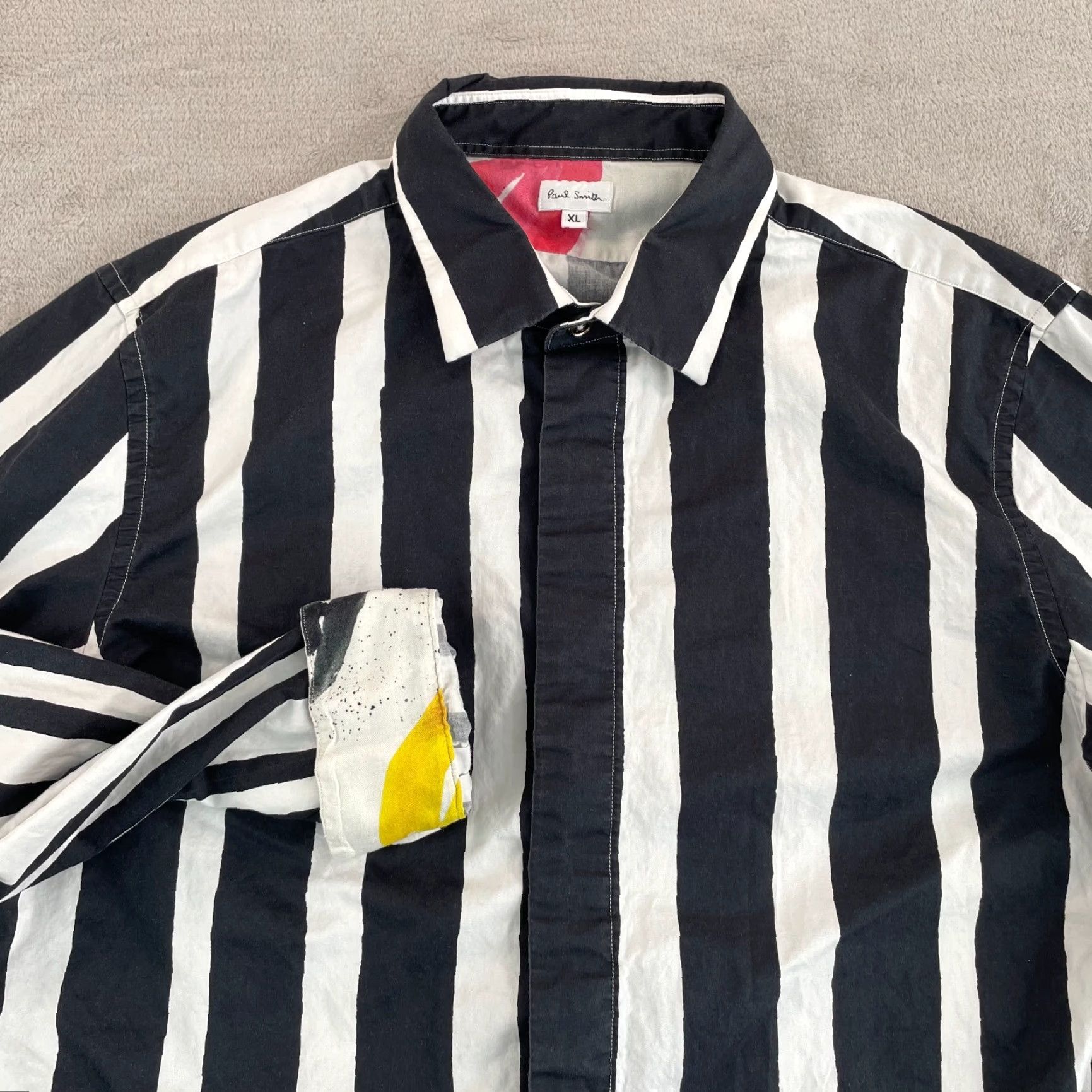 Paul Smith Paul Smith Shirt Men XL Black White Flip Cuff Slim Fit Long Sleeve Designer Floral Pattern Vintage: No Size US XL / EU 56 / 4 - 3 Thumbnail