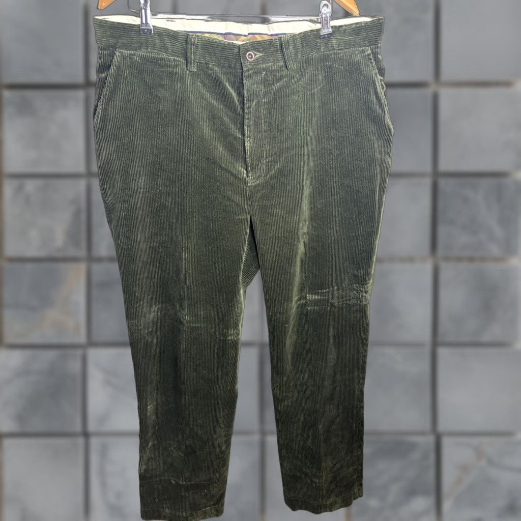 Polo Ralph Lauren Polo Ralph Lauren Prospect Corduroy Pants Mens 38x32 Green 100% Cotton Zip Fly Belt Loops Front Pockets Back Welt Pockets Straight Leg Chino Jeans Size US M / EU 48-50 / 2 - 1 Thumbnail