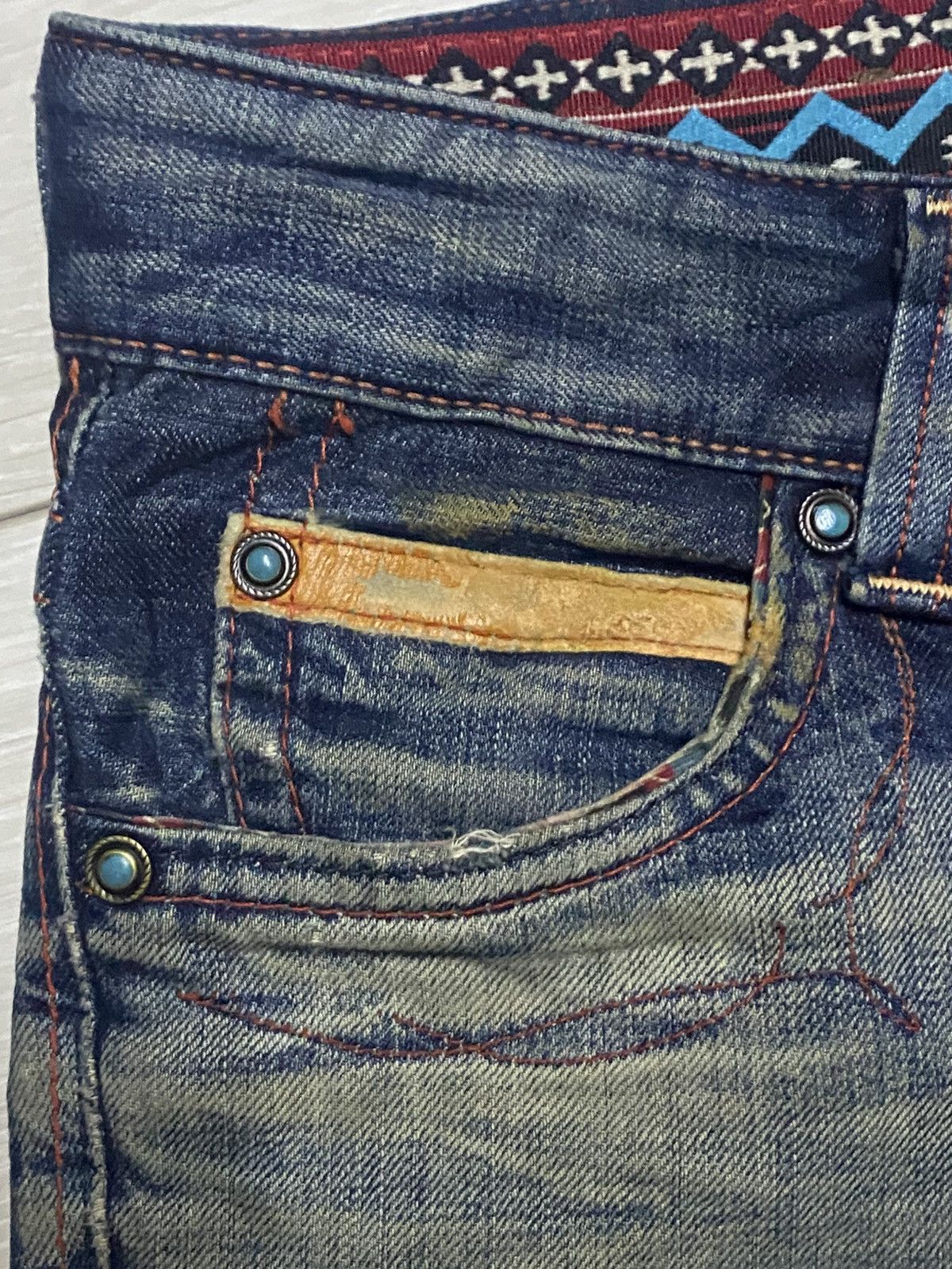 Edwin Vintagw Japanese Edwin 503 Blue Trip Mud Wash Skinny Jeans Size US 29 - 9 Thumbnail