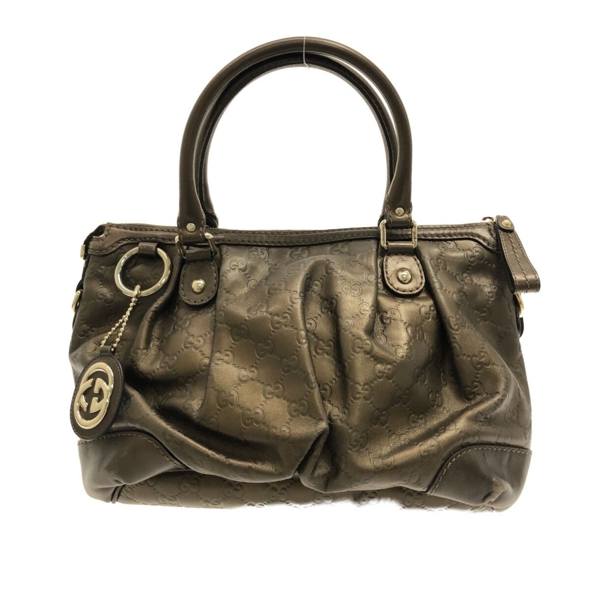 Gucci Sukiy Sima line Handbag Black Leather
