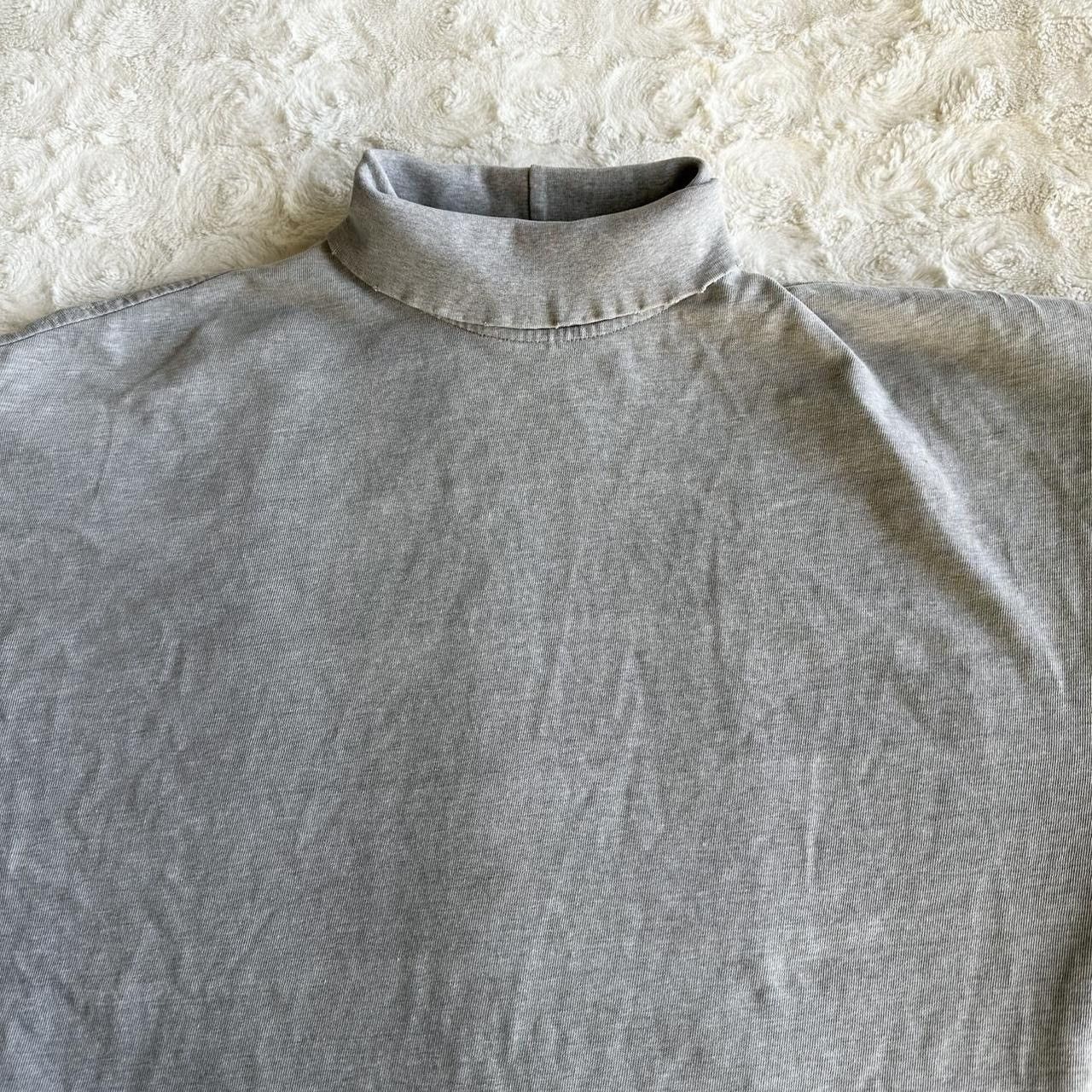 Gap Vintage Gap Turtleneck Shirt Mens L Gray Cotton Distressed Size US L / EU 52-54 / 3 - 3 Thumbnail