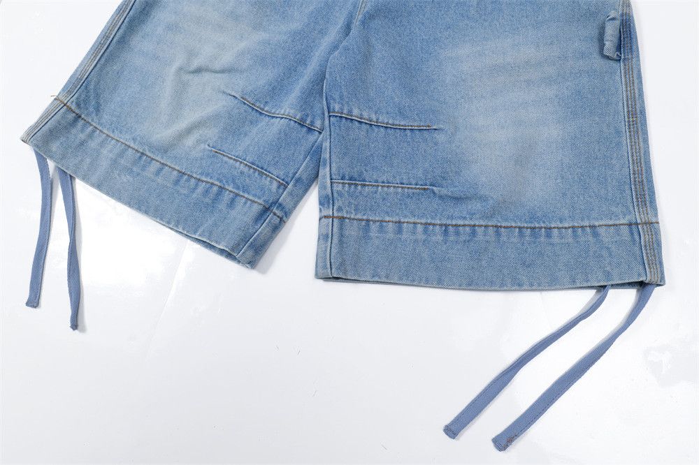 Japanese Brand × Vintage Men's distressed loose washed denim shorts Size US 32 / EU 48 - 6 Thumbnail