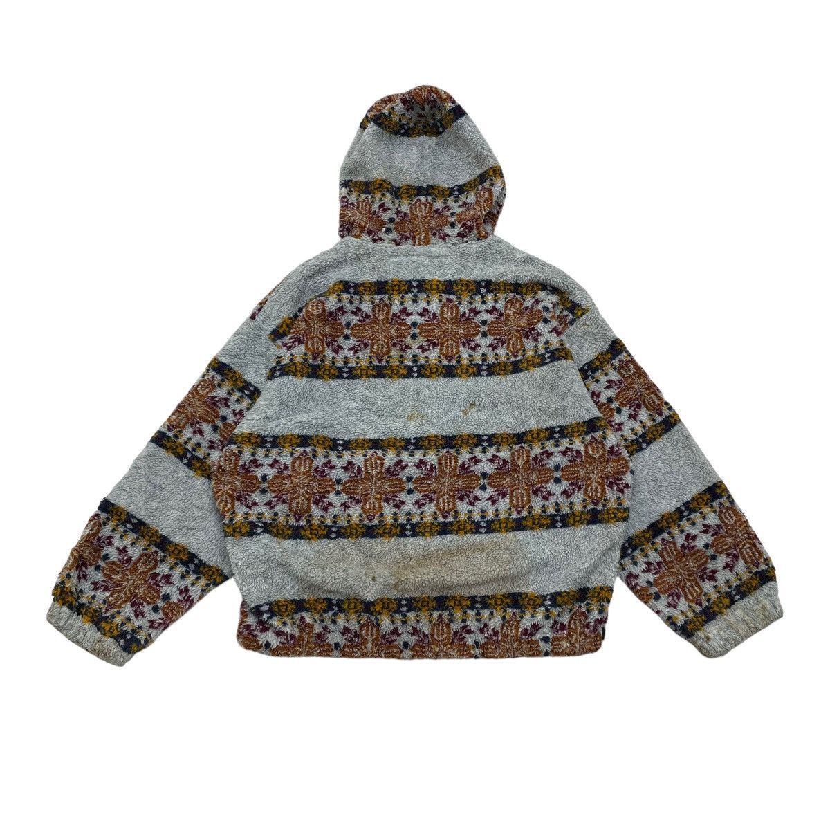 Ellesse 📣Vintage Elllsese Aztec Fleece Native Printed Hooded Jacket Size L / US 10 / IT 46 - 2 Thumbnail