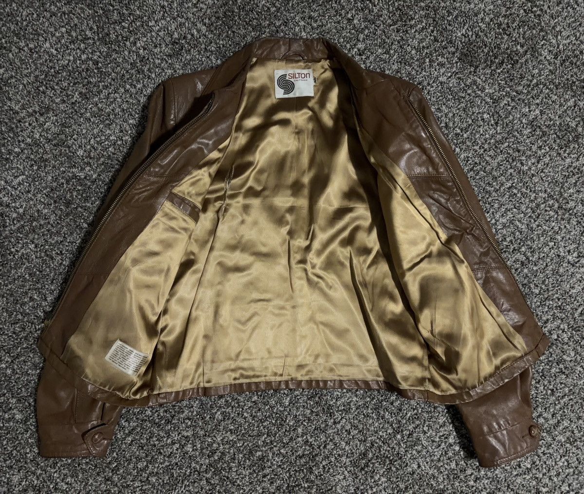 Vintage Vintage Silton California Genuine Brown Leather Jacket Size US S / EU 44-46 / 1 - 5 Thumbnail