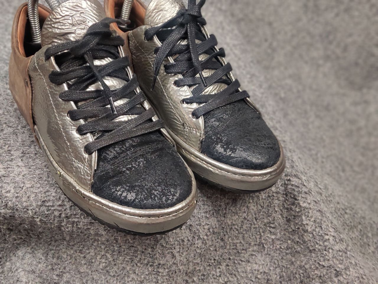 A.S.98 A.S.98 Airstep Design leather silver Low Lace Up Sneakers Size US 6 / IT 36 - 14 Thumbnail