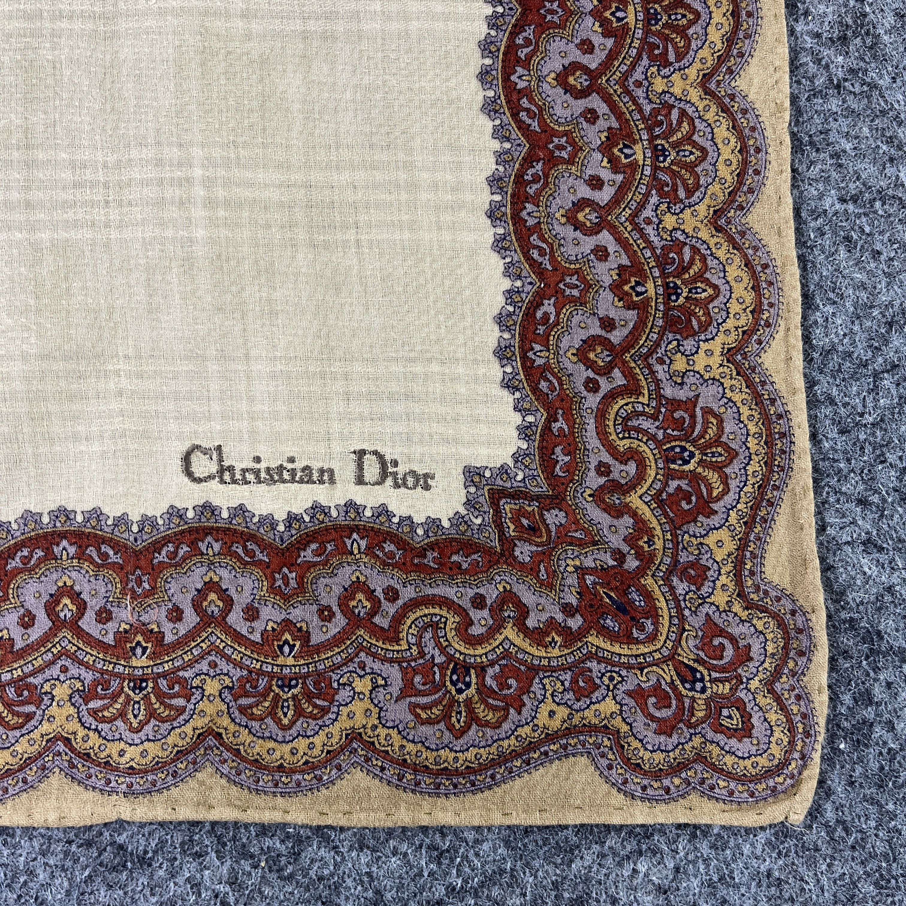 Vintage Christian Dior Handkerchief / Bandana / Neckerchief B687 Size ONE SIZE - 2 Thumbnail
