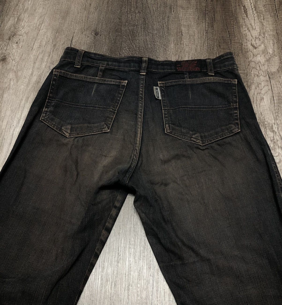 If Six Was Nine × Le Grande Bleu (L.G.B.) VINTAGE BA-TSU CLUB DIV JEANS (Unisex) Size US 30 / EU 46 - 22 Thumbnail