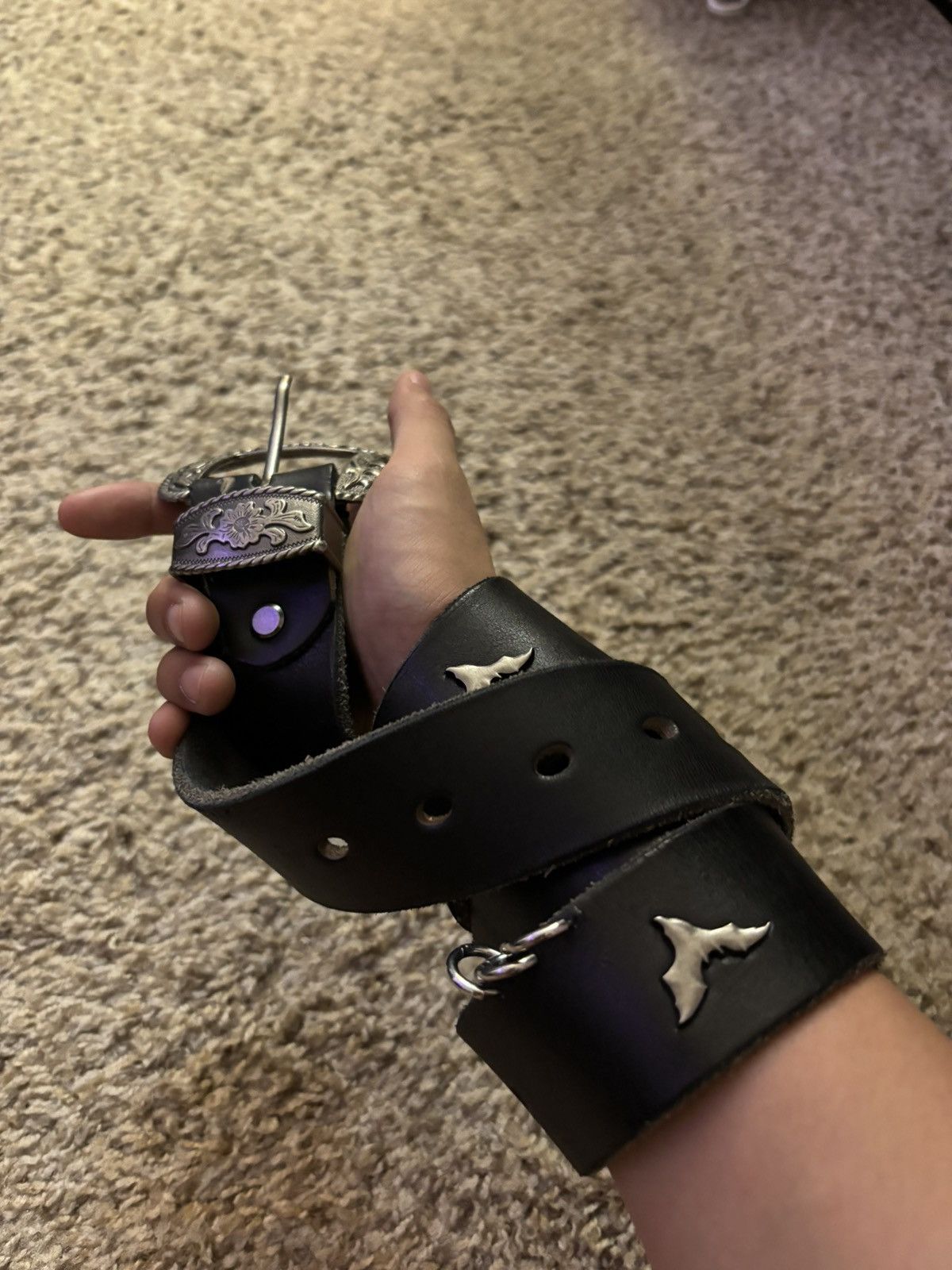 Japanese Brand custom 1 of 1 opium batman vampire belt Size 32 - 4 Thumbnail