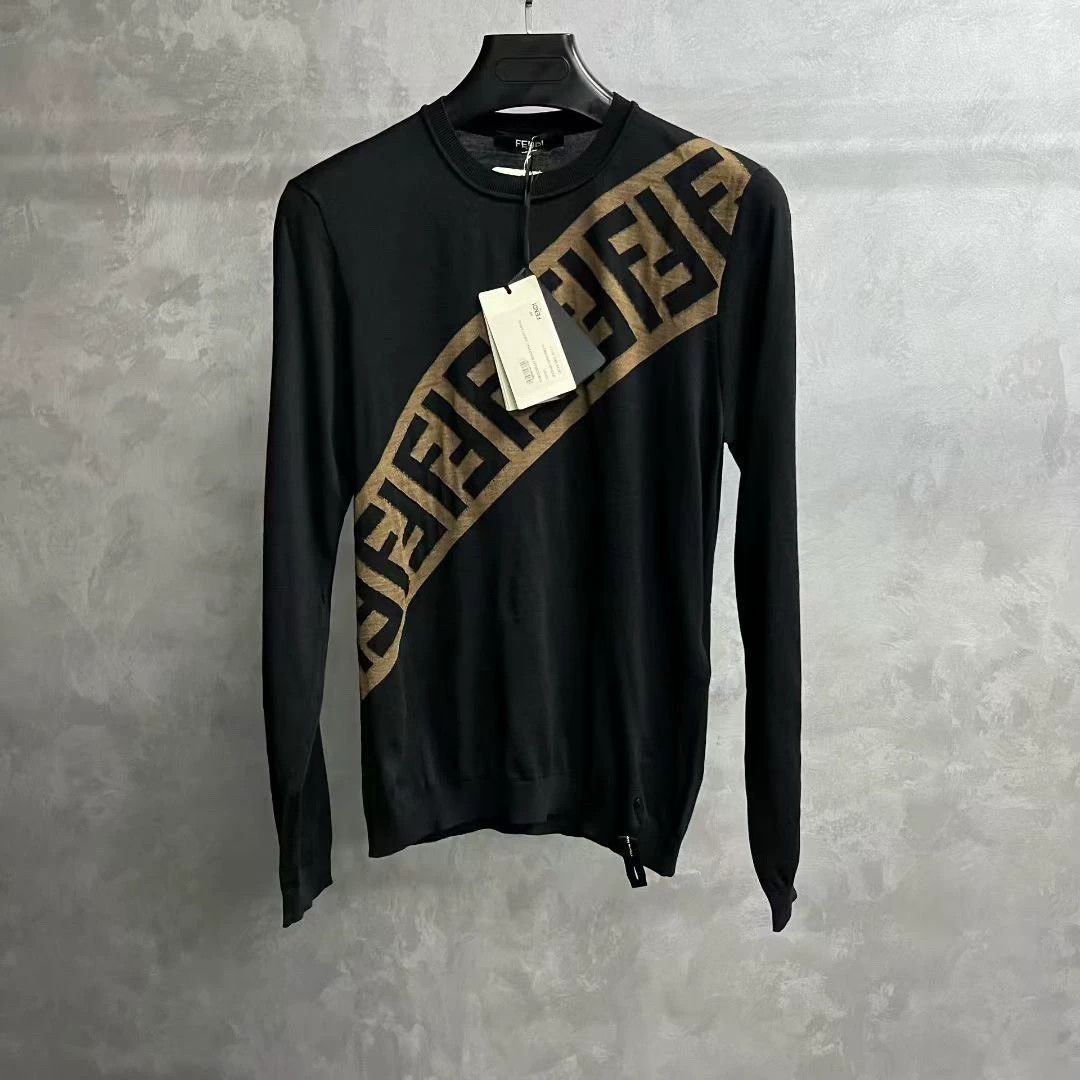 Fendi fendi black logo knit sweater size 46 Size US S / EU 44-46 / 1 - 1 Thumbnail