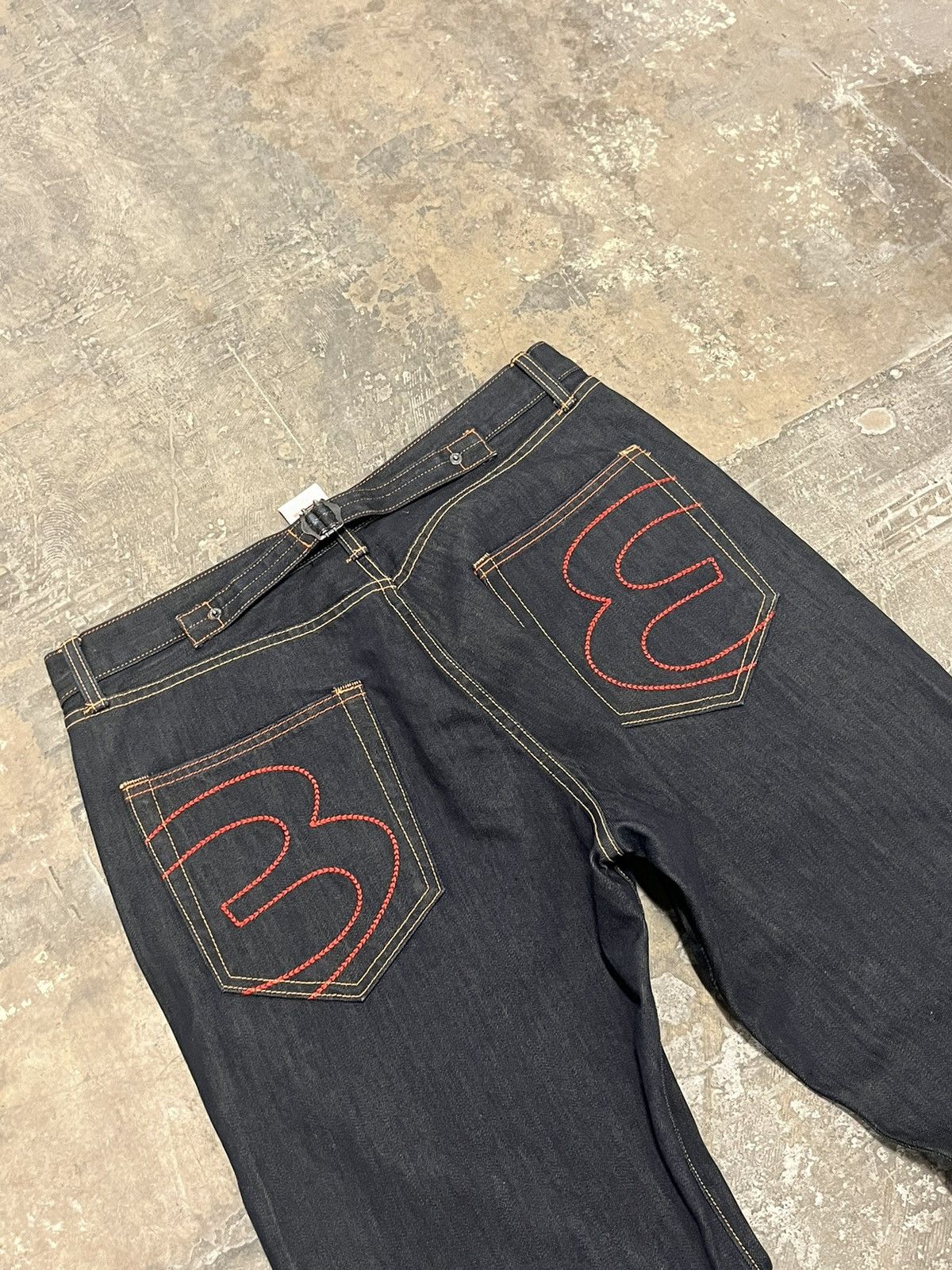 Ed Hardy Crazy rare Ed hardy back embroidered baggy fit pants Size US 36 / EU 52 - 4 Thumbnail