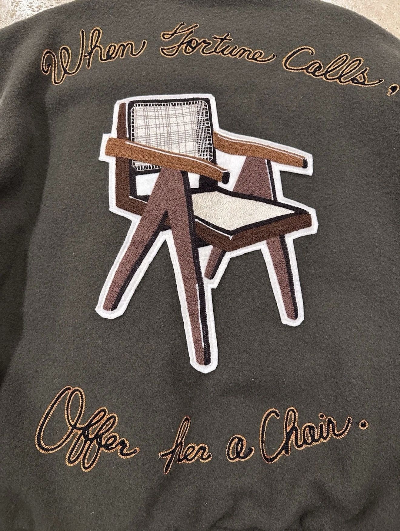 READYMADE Readymade Chair Logos Varsity Lettermen Green Jacket Size US M / EU 48-50 / 2 - 12 Thumbnail