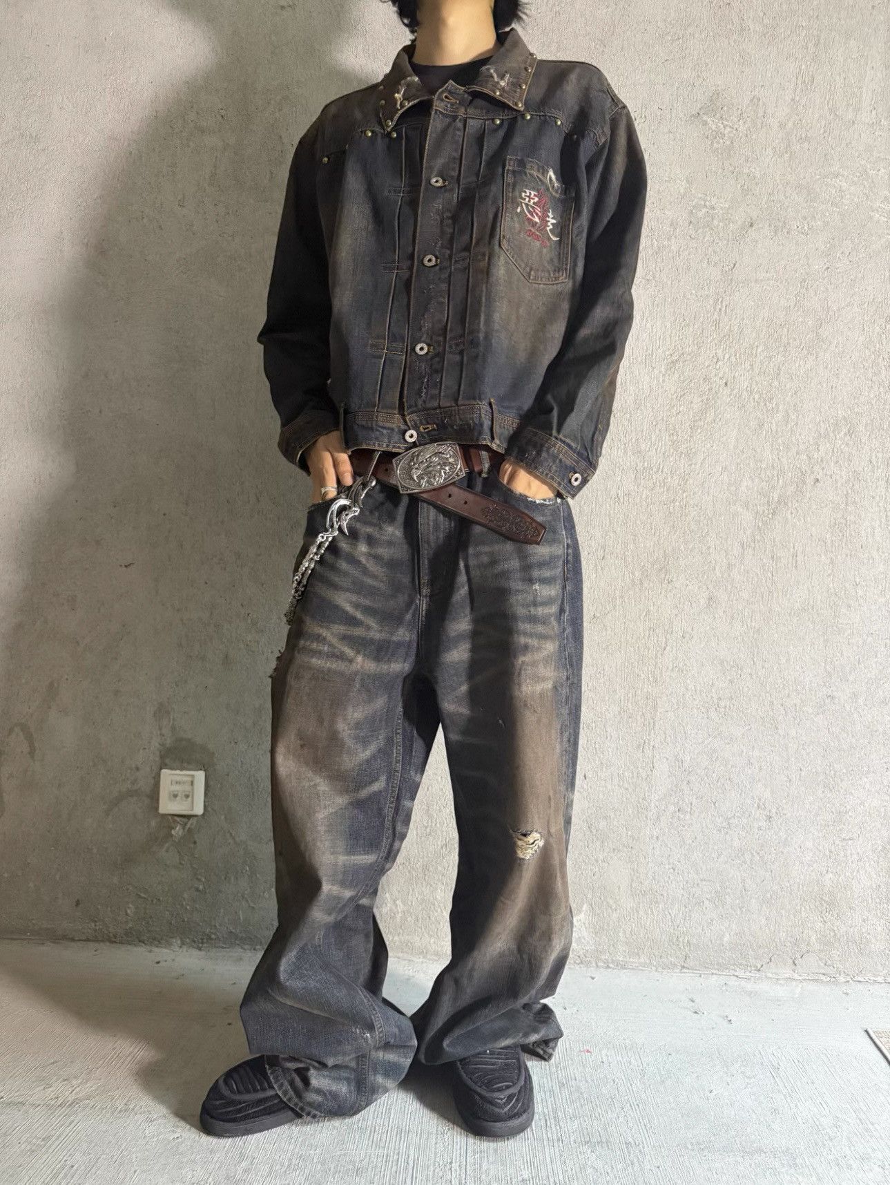 Other Regen Zone 25SS Distressed Denim Jacket Size US L / EU 52-54 / 3 - 5 Thumbnail