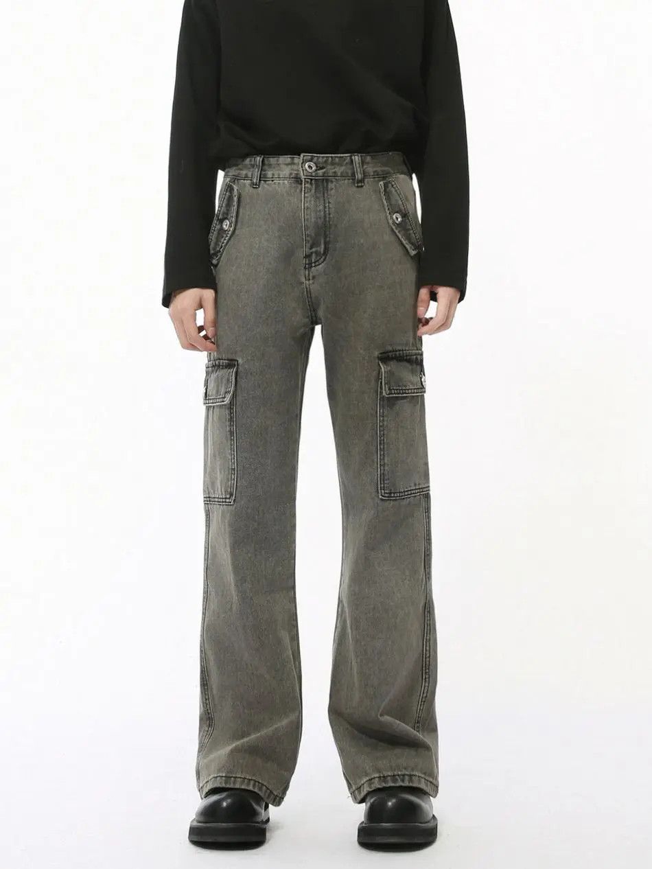 Japanese Brand Retro loose straight pocket jeans Size US 32 / EU 48 - 5 Thumbnail
