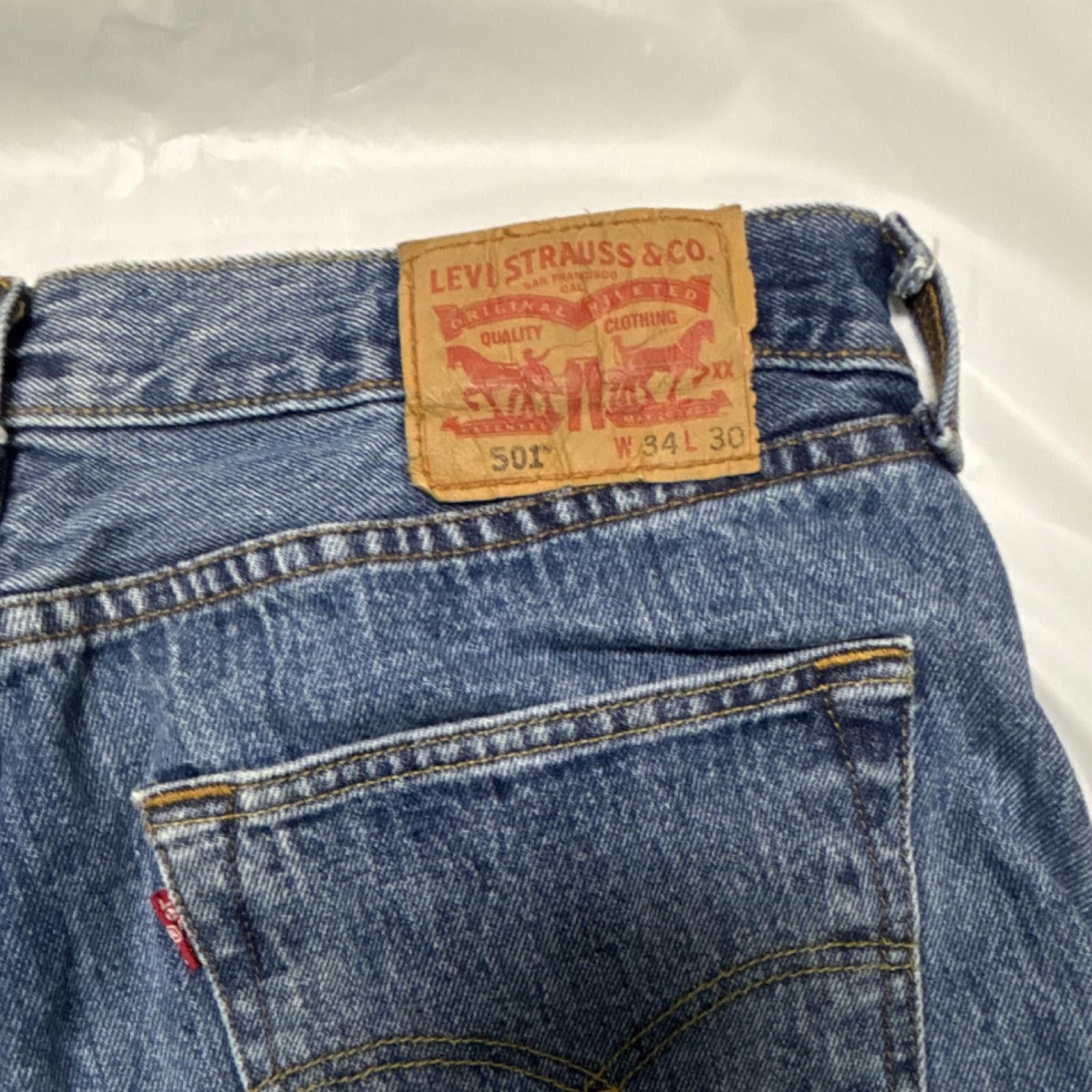 Levi's Levi's Straight Jeans 34x30 Medium Wash 5 ButtonFront Size US 34 / EU 50 - 8 Thumbnail
