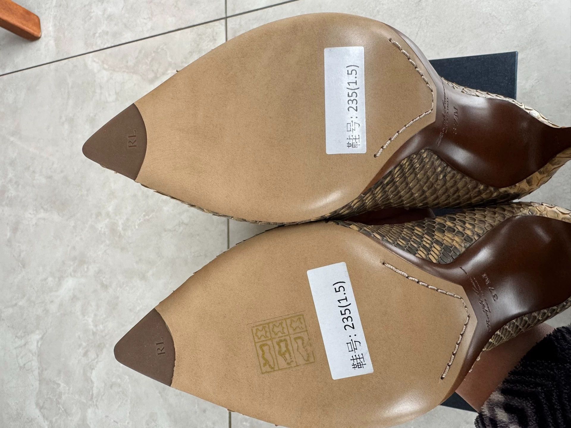 Polo Ralph Lauren Ralph Lauren Purple Label Python Skin Heels 37.5 EU New Size US 6.5 / IT 36.5 - 5 Thumbnail